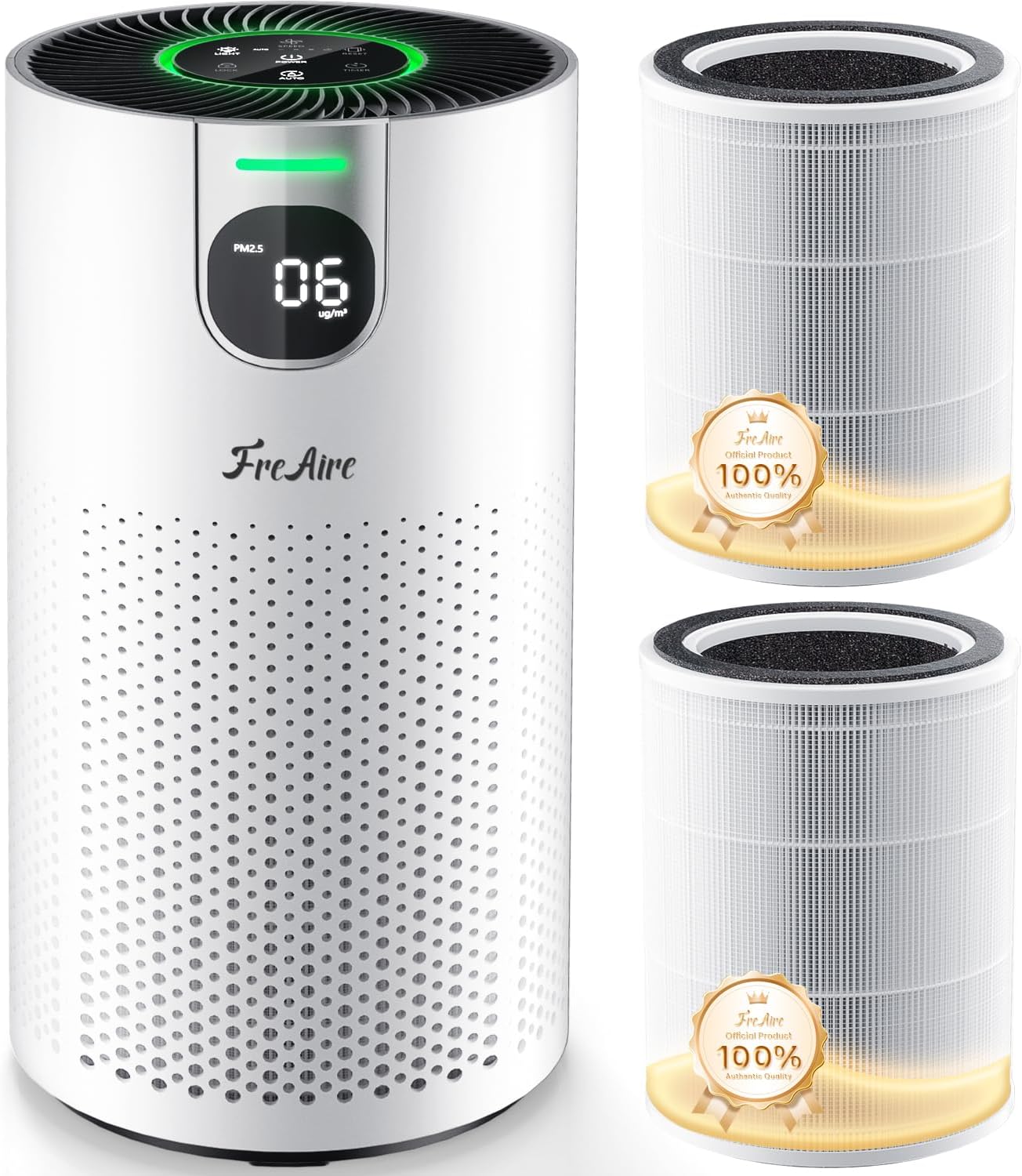 FreAire Air Purifiers for Home with 2 Pack Purifier Replacement Filter