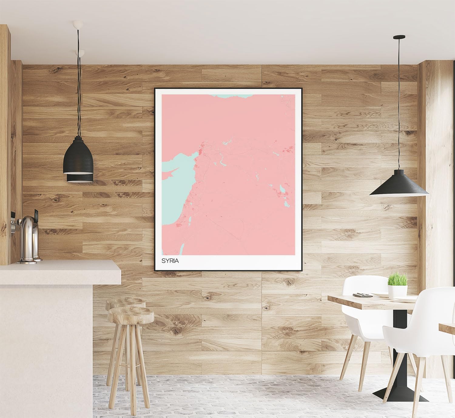 Modern Colored Hometown Poster of Syria 9 | 11x17 12x18 16x24 24x36 Unframed Wall Art | Minimalism City Traveler Print | Minimal Gift | Minimalist Home Office Decor
