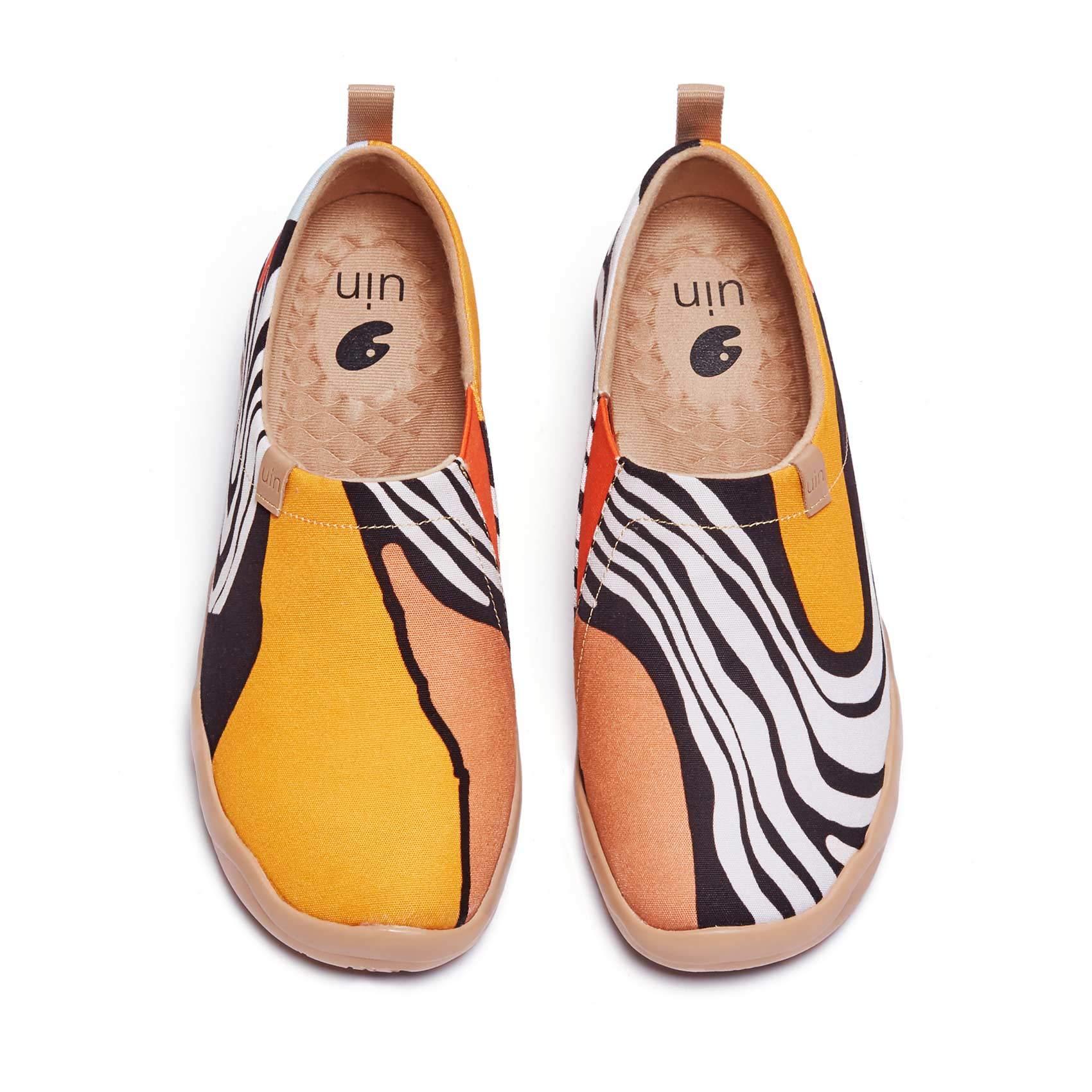 Sponsored Ad - UIN Men's Casual Walking Travel Shoes Slip On Canvas Loafers Lightweight Comfort Air Painted Fashion Sneake...