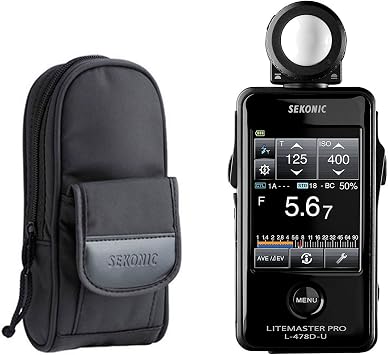 Sekonic LiteMaster Pro L-478D-U Light Meter 401-474 with Sekonic Deluxe Case for L-478-Series Meters