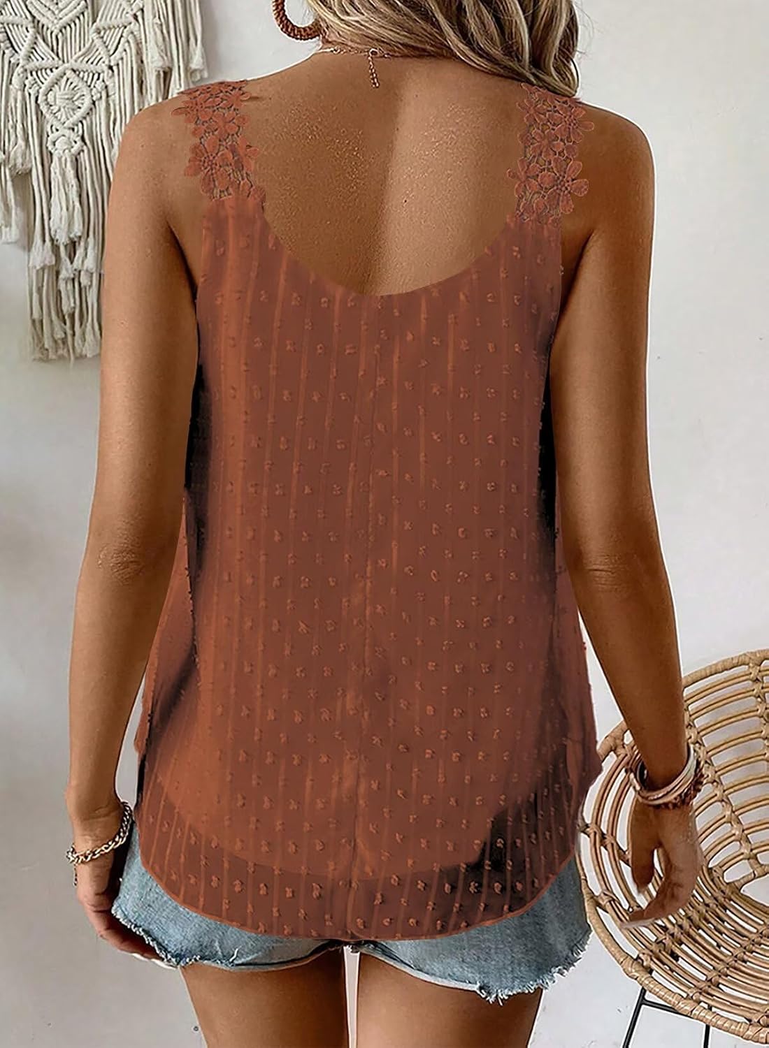  Tank Tops for Women Flowy Sleeveless Boho Summer Lace Camisole | Crewneck, Dressy Casual, Hide Tummy, Babydoll Chiffon Blouses, Swiss Dot, Crochet Tank Top, Beach, Holiday, Trendy 2026 thumbnail