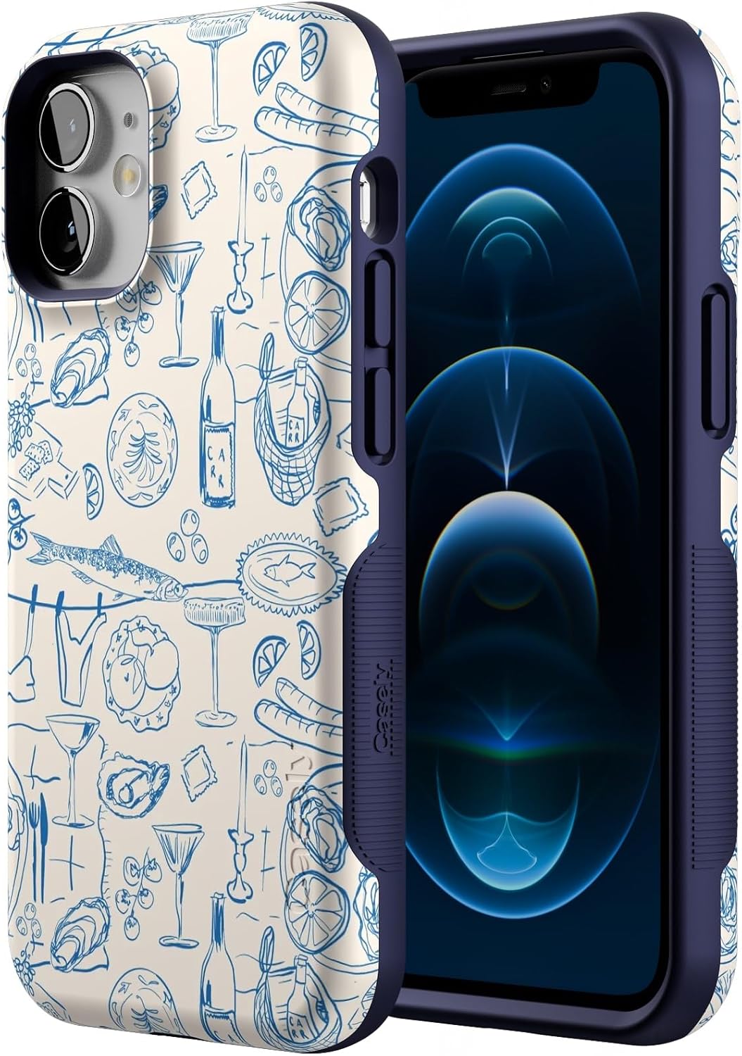 Casely iPhone 12 Mini Case | Amalfi Aperitivo | Dolce Vita | Bold Protective Design | Compatible with MagSafe