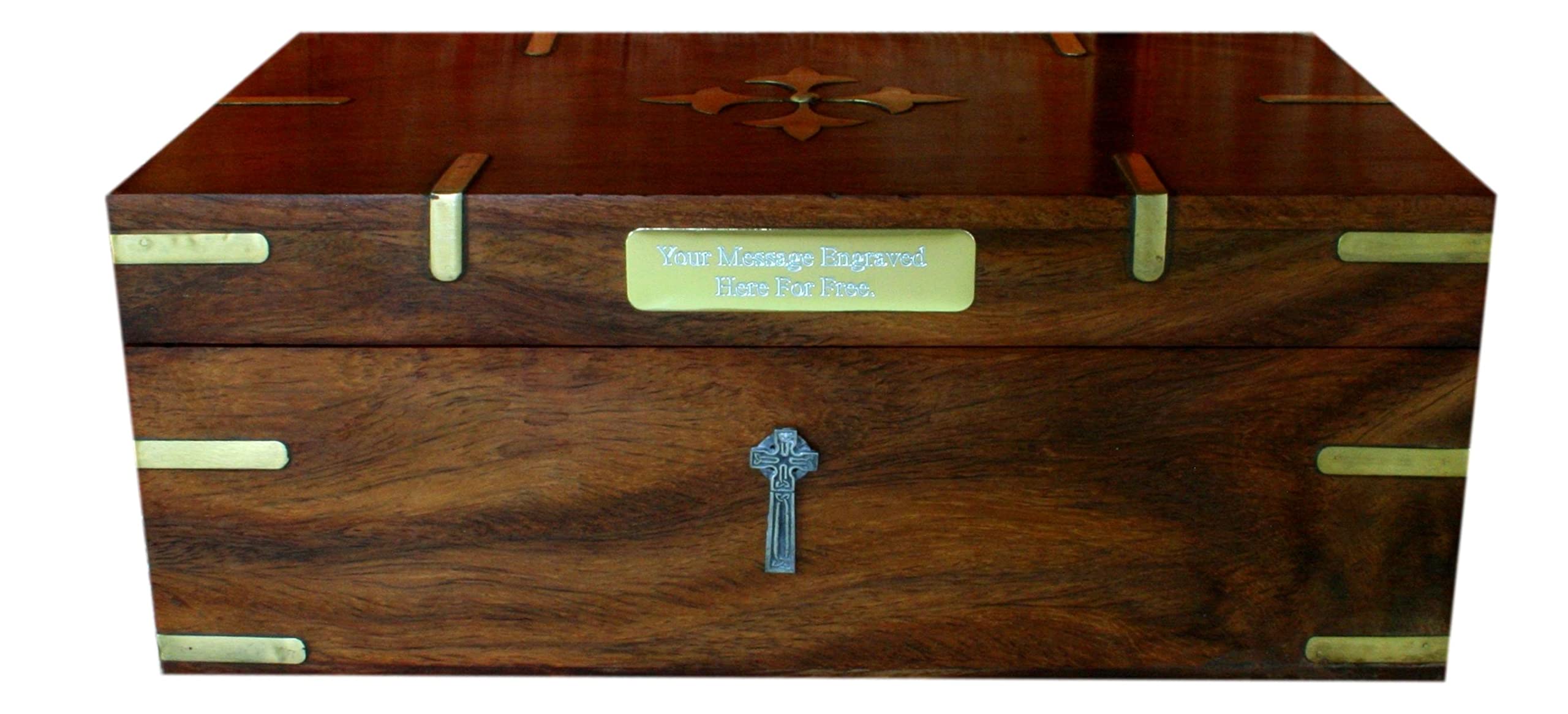Gamekeepers Cottage gifts Celtic Cross Wooden Memory Box With Personalised Engraving Gift 67