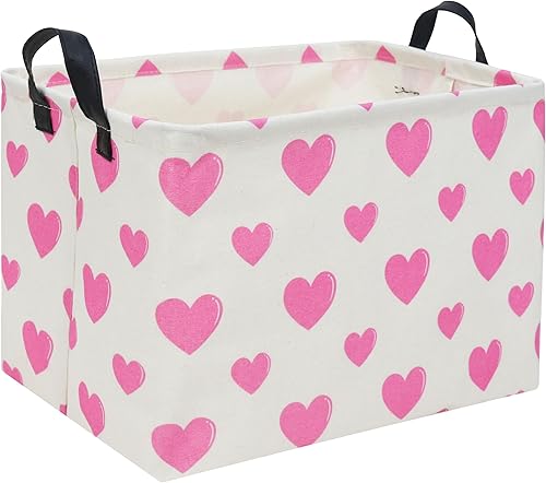 Miniatura 87 de Cesta rectangular de almacenamiento para niños con asas para el hogar, cocina, niños y niñas, lindo contenedor organizador de almacenamiento de