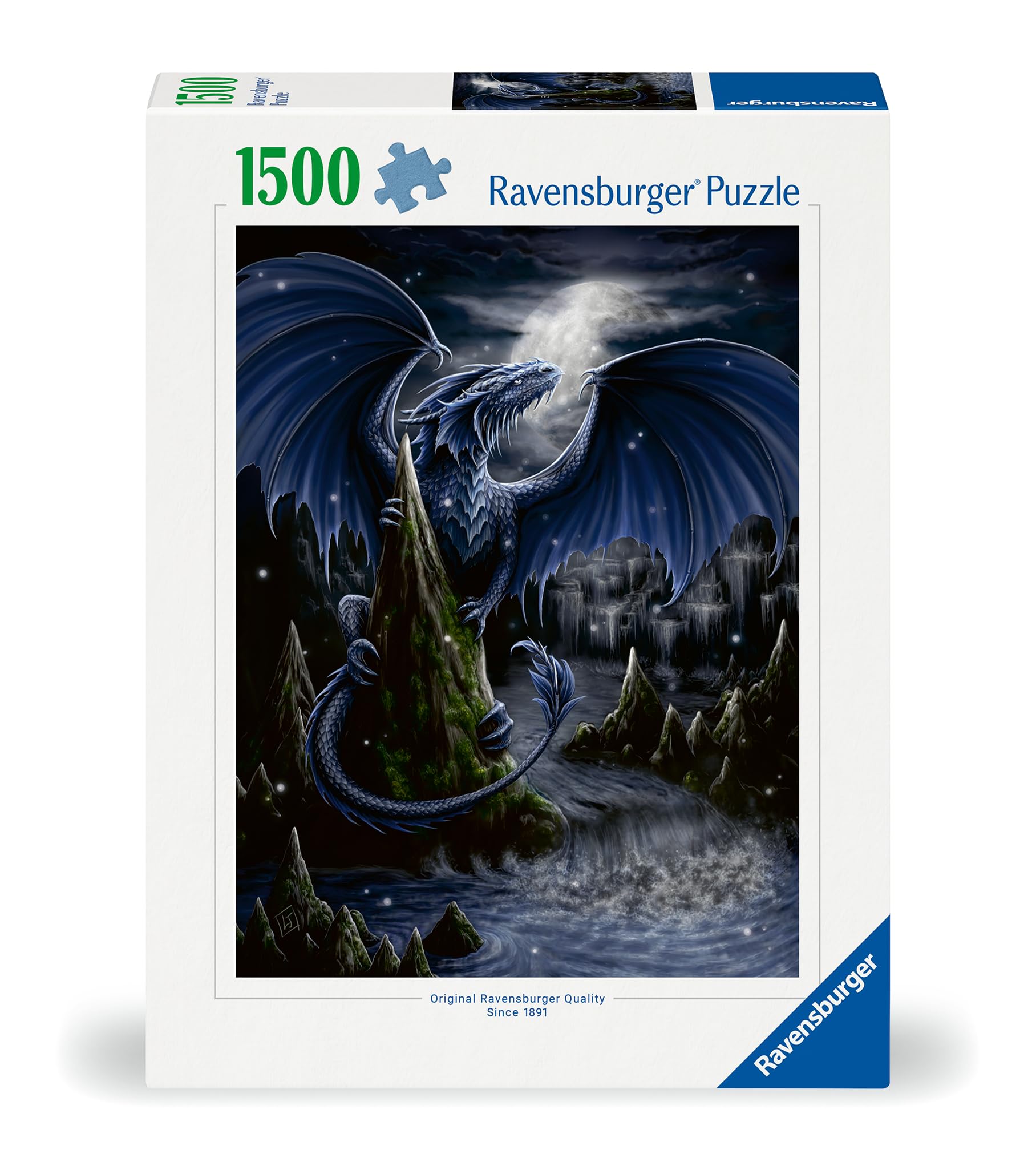 Ravensburger 12000731 - Pz Dragon bleu - 1500 pieces jigsaw puzzle - Puzzle for adults and kids age 14 years up, fantasy jigsaw - Image 2