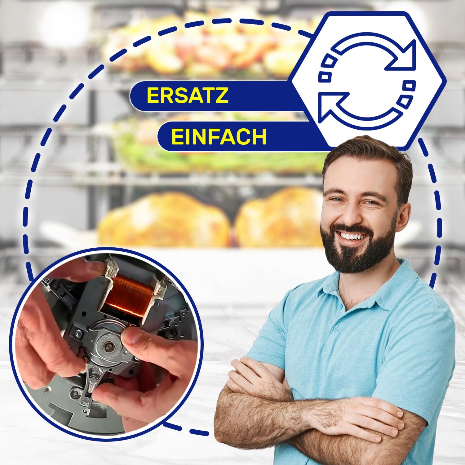 Motor Heißluftgebläse für Backofen 25W 220-240V 50Hz mit dem Originalcode 3890813045 389081304/5 für AEG für Electrolux für Zanussi - MADE IN EU - Garantie 10 Jahre - MONTERAL