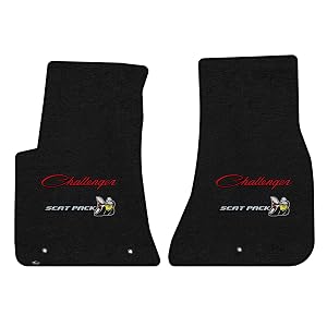Lloyd Mats Custom Fit Floor Mats for Dodge Challenger RWD 2011-2023 LogoMat 4PC Set Charcoal