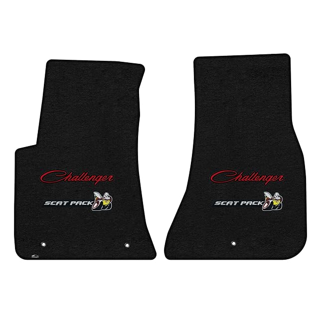 Lloyd Mats Custom Fit Floor Mats for Dodge Challenger RWD 2011-2023 LogoMat 4PC Set Charcoal