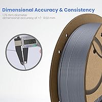 Vista 3 de ELEGOO Filamento PLA 1.75mm Negro 10KG, Filamento para Impresora 3D a Granel Precisión Dimensional +/- 0.02mm, Paquete de 10 Carretes de 1kg