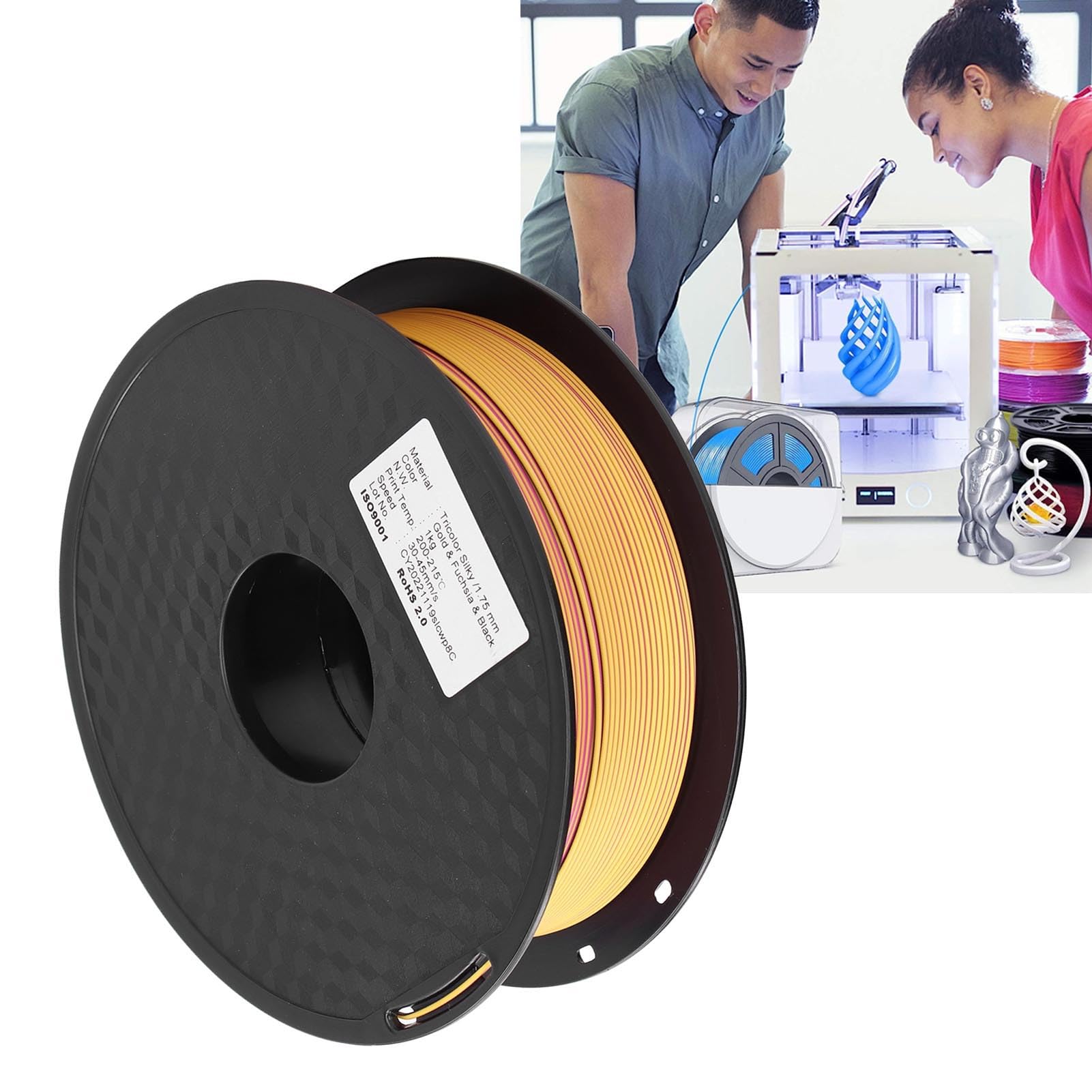 Materiały Eksploatacyjne Do Druku 3d, Płynne Podawanie I Stabilny Druk, Trójkolorowy Filament Pla O średnicy 1,75 Mm, Materiały Przyjazne Dla środowiska I Biodegradowalne