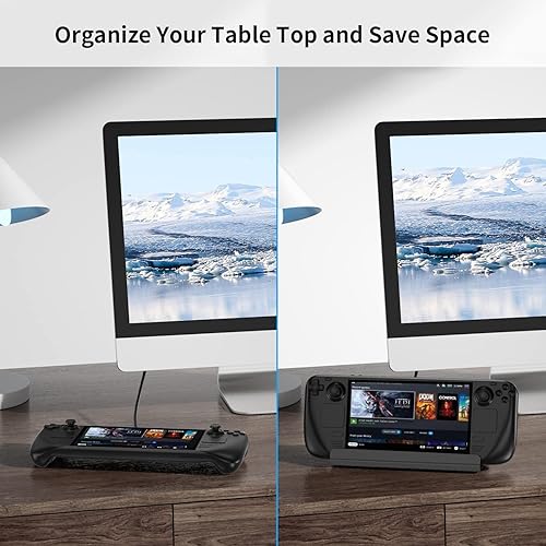 Miniatura 5 de ChampSun Stand Base for Steam Deck, Frosted Aluminum Alloy Playstand for Steam Deck, Anti-Slip Holder for Valve Steam Deck, Switch, and Mobile Phones