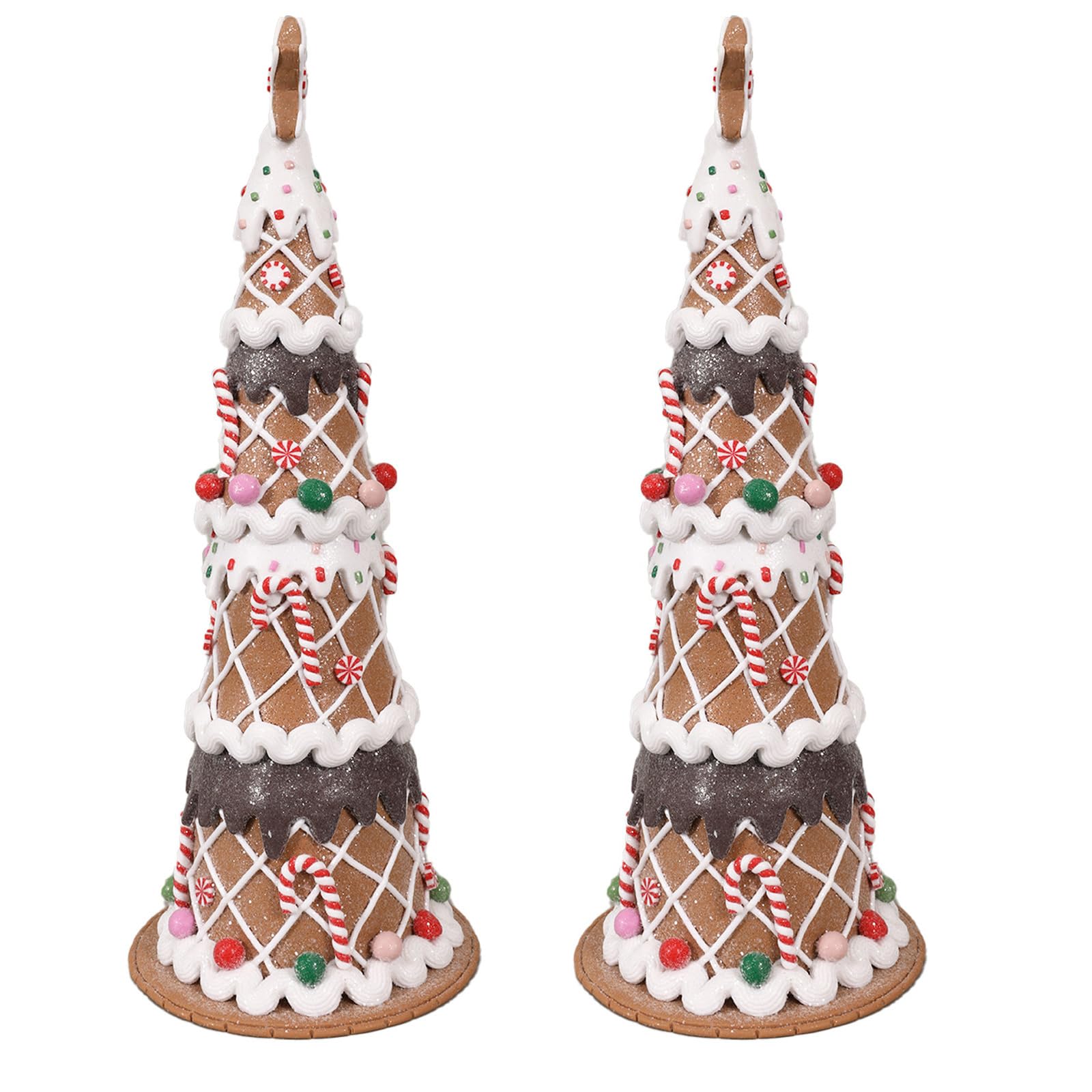 Holiday Desktop Tree Ornament for Christmas Display, PVC Soft Clay Freestanding Decor for Shelf, Counter and Mantel Christmas Tabletop Ornament Holiday Shelf Decor Freestanding Tree Display Mantel