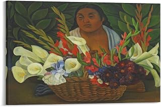 Diego Rivera 《The Flower Vendor》 Wall Art Prints Paintings Canvas Poster Picture Print Wall Art Poster Painting Canvas Posters Artworks Gift Idea Room Aesthetic 24x36inch(60x90cm)