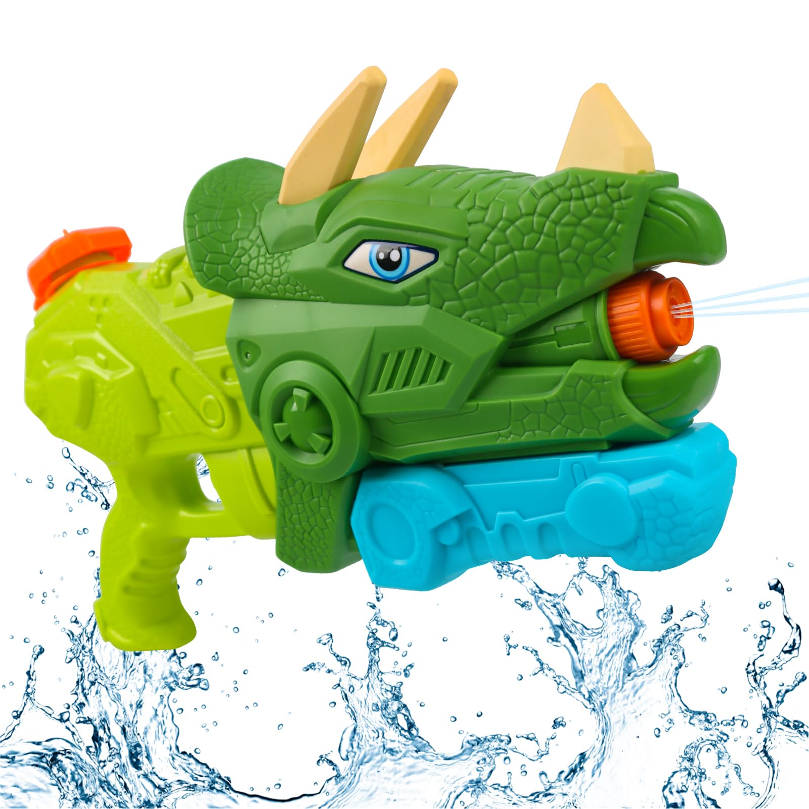 Pistola de Agua Dinosaurio Niños, Pistola de Agua de Largo Alcance, Pistolas Pulverizadoras de Agua para Piscina, Pistola de Agua de Juguete para Niños Adultos, Para Playa Verano Deportes Acuáticos