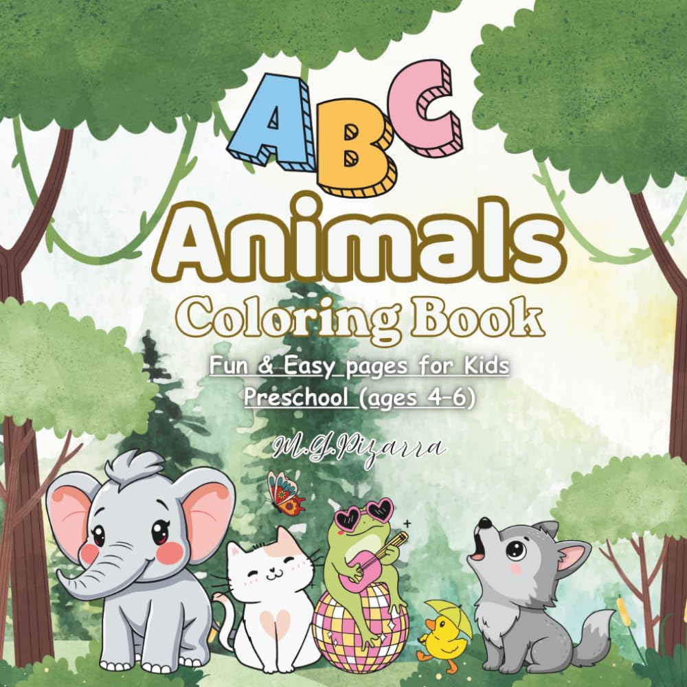 ABC Animal Coloring Book: Learn the ABCs with Cute Animals
