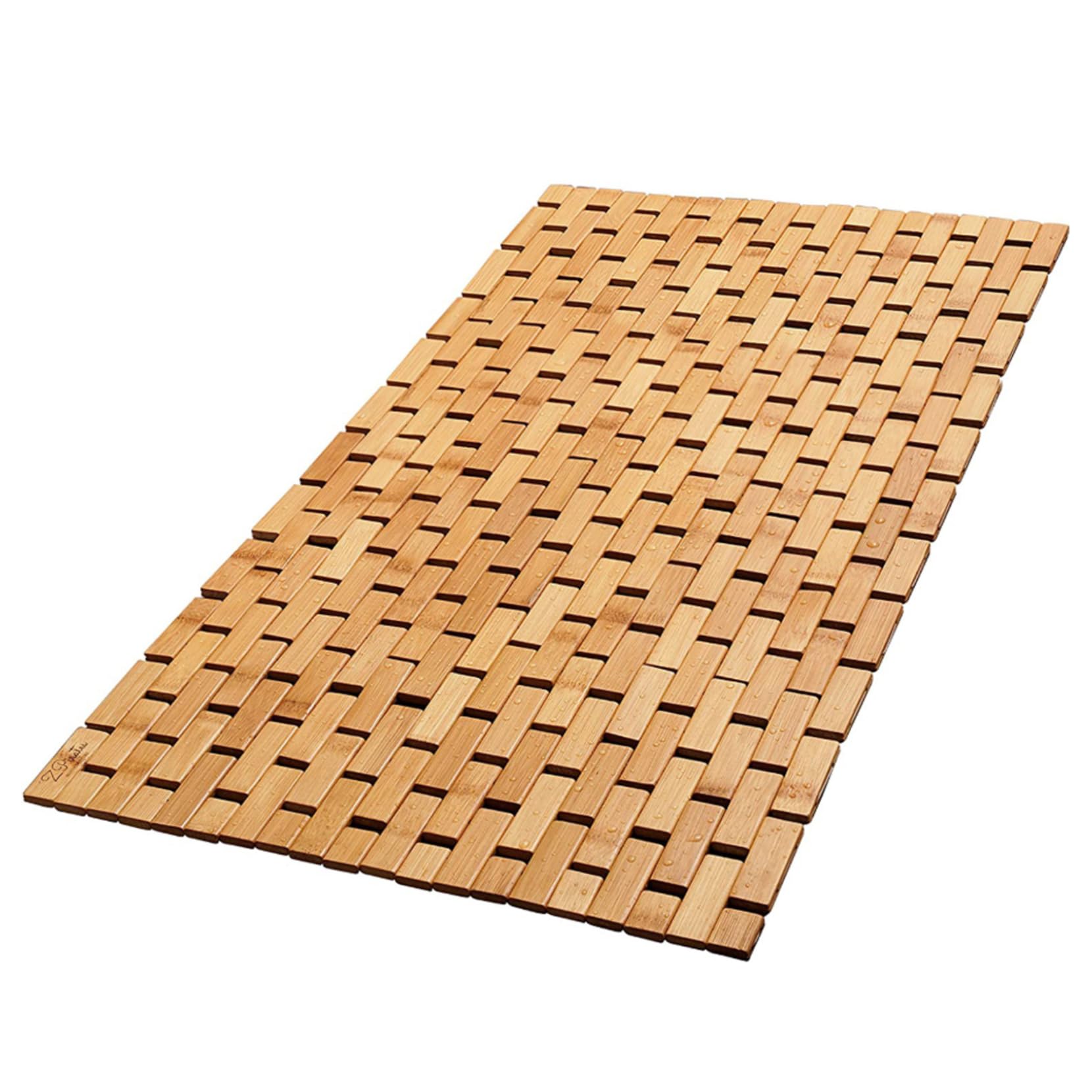 Tapis de bain en bambou sécurité antidérapante et design pliable pour la douche