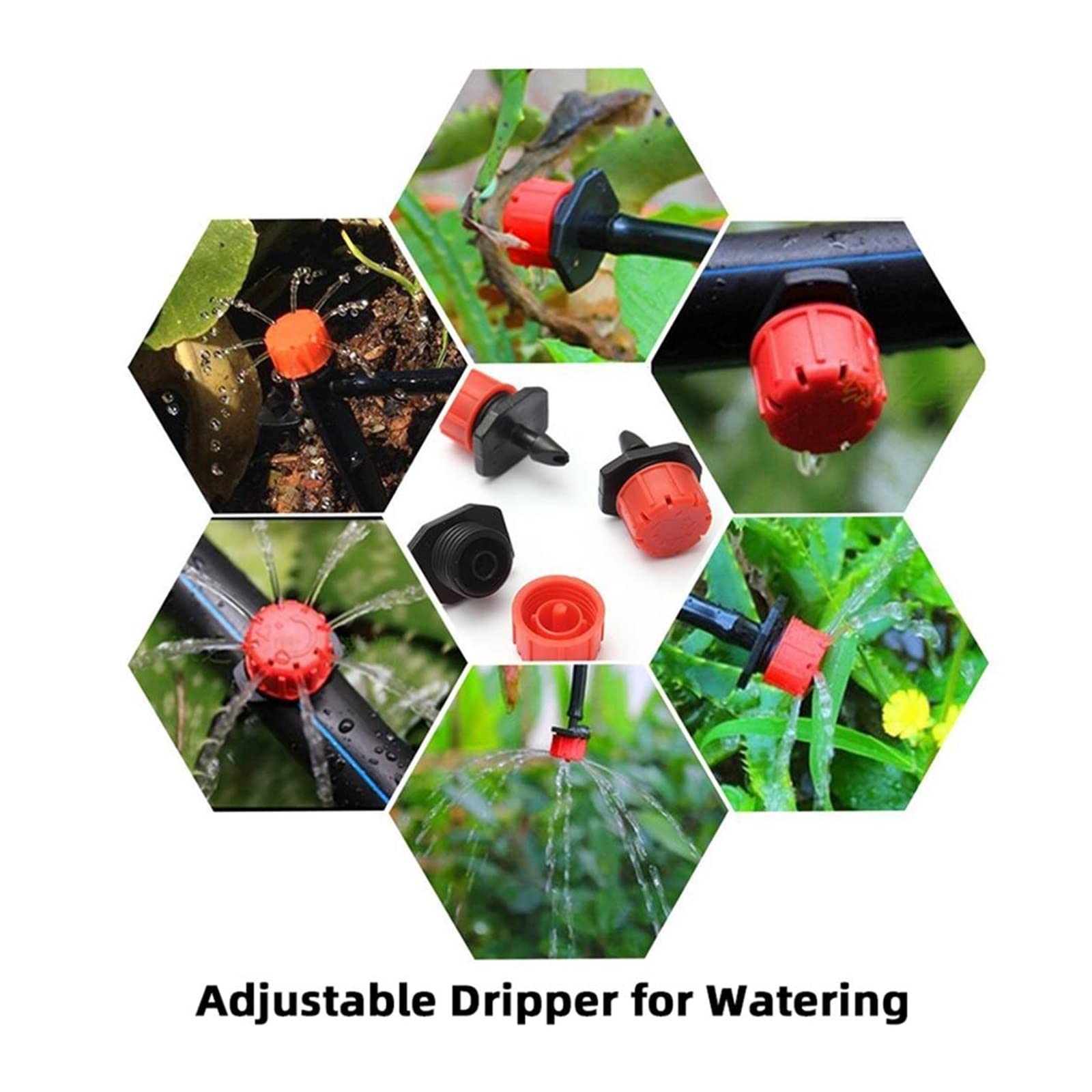 Kit di irrigazione a goccia automatica 25 m di giardino Fai da te di irrigazione a micro gocciolamento automatico Kit di auto irrigatura da giardino con goccia regolabile per Piante in Vaso da Esterno