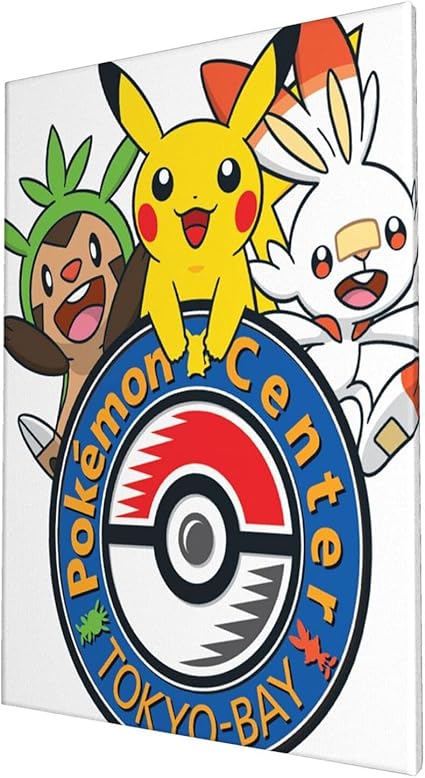 Amazon Co Jp 人気 新居祝い ポケモンセンター 12 ポスター アート個性的な絵木製の枠 キャンバス絵画 インテリアアート 装飾用品 家の装飾 壁飾り 壁ポスター おしゃれ 壁アート写真の装飾画の壁画 ホーム キッチン