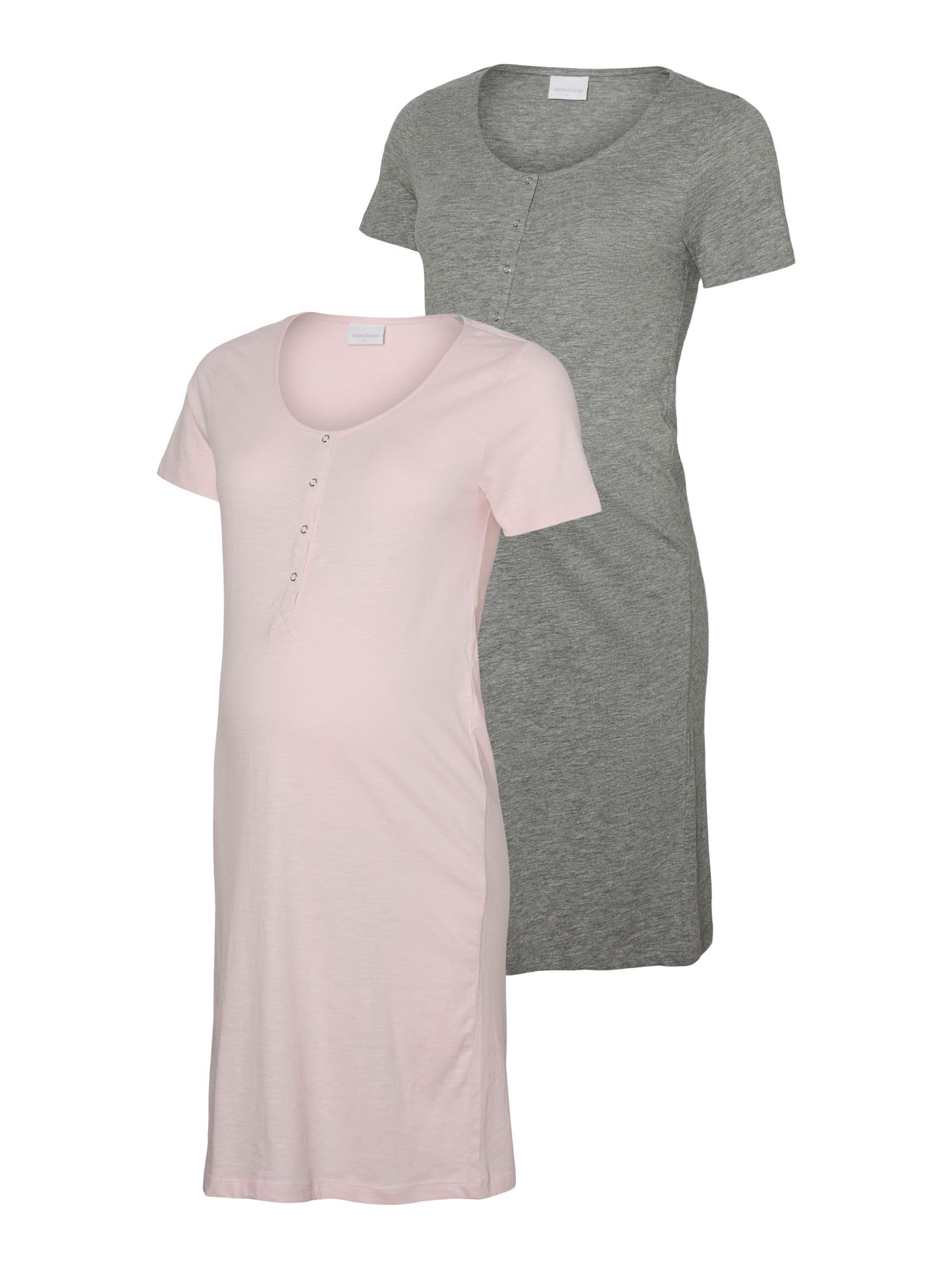 Mama.Licious Damen Mlmira JRS Nightgown 2F 2-P Noos (2er Pack)