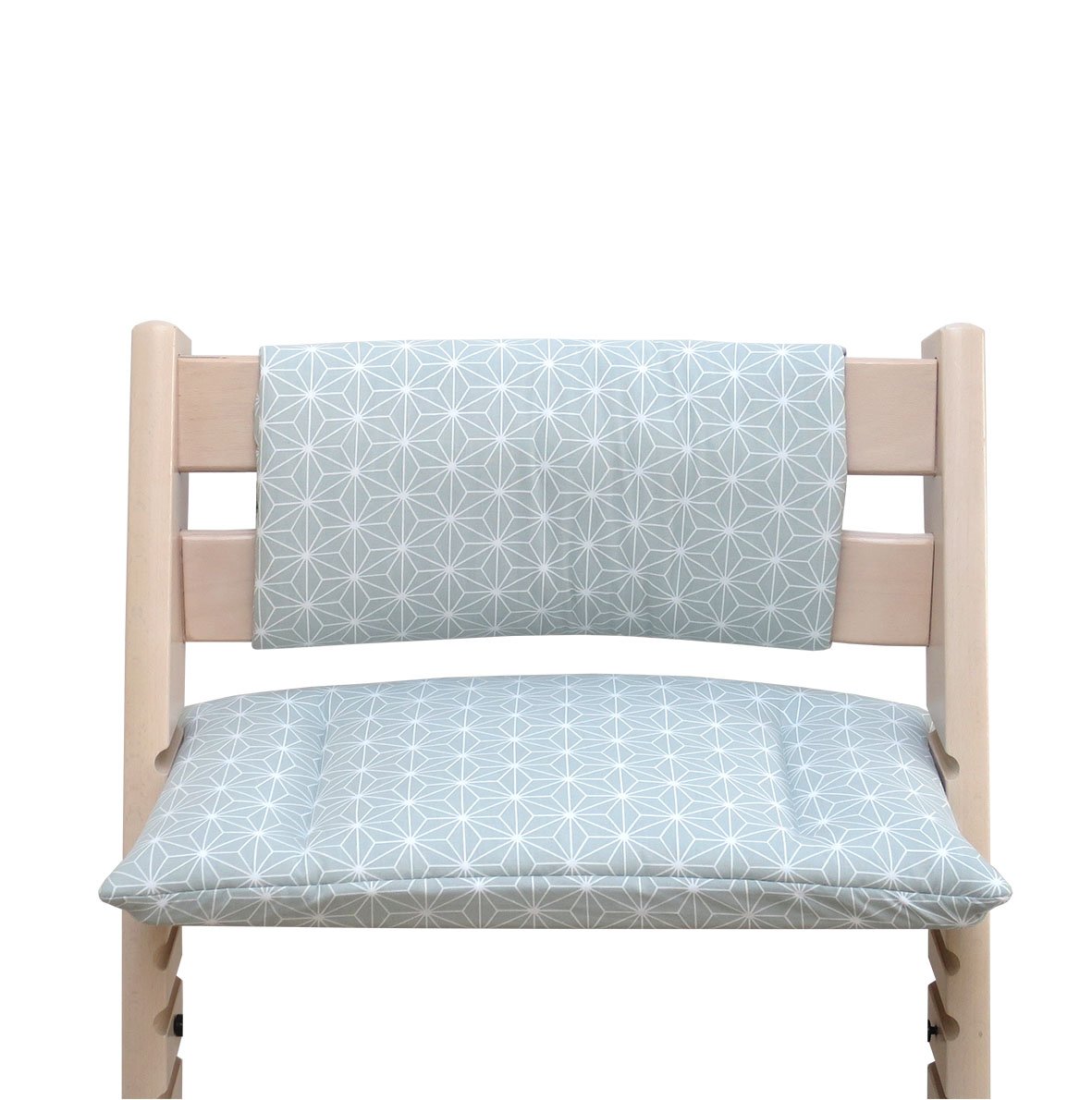 Blausberg Baby - coussins set Junior * 31 couleurs * pour chaise haute Stokke Tripp Trapp (sans fente au coussin d'assise) - réducteur de siège - Happy Star Vert ENDUIT