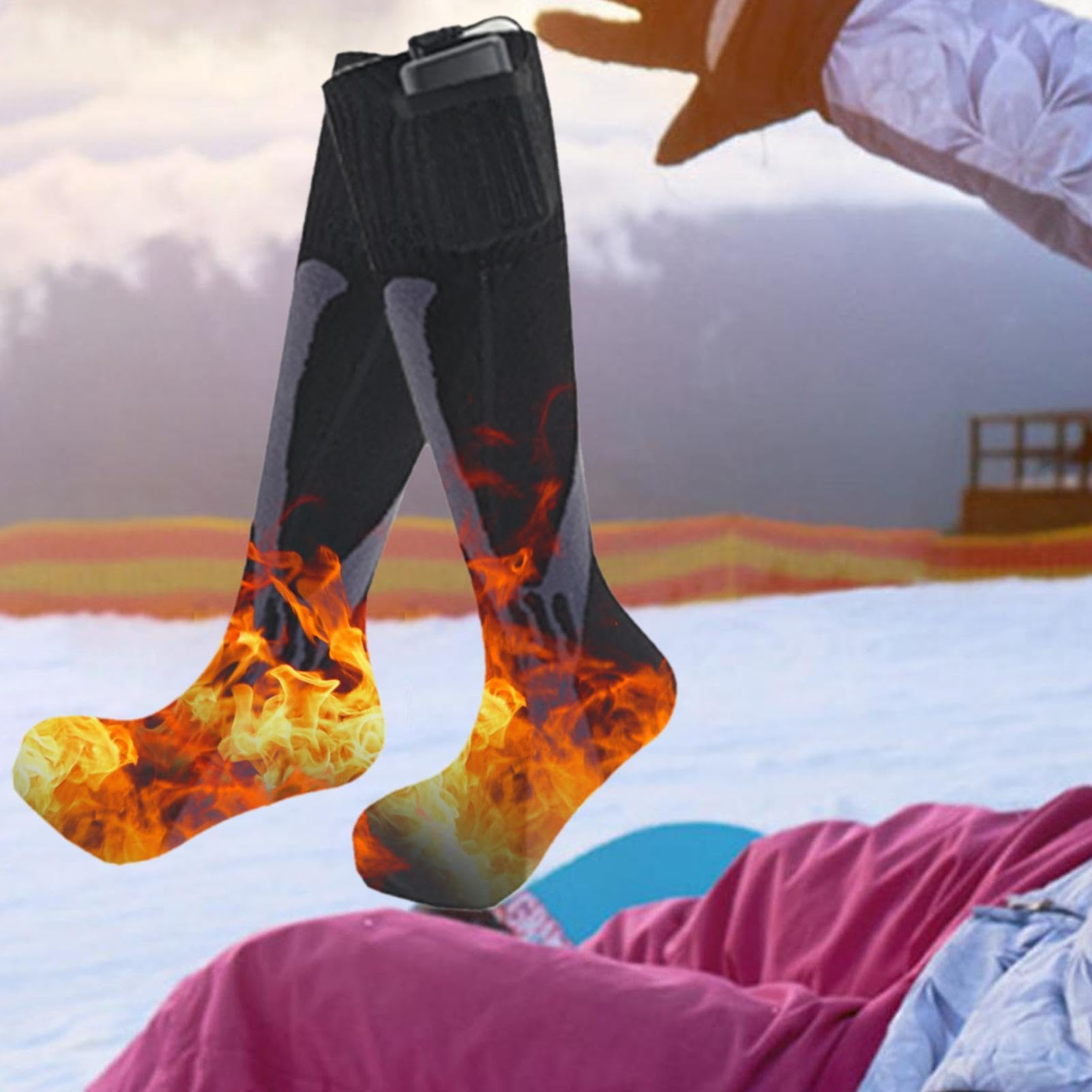 Chaussettes chauffantes pour | Chaussettes chauffantes réglables