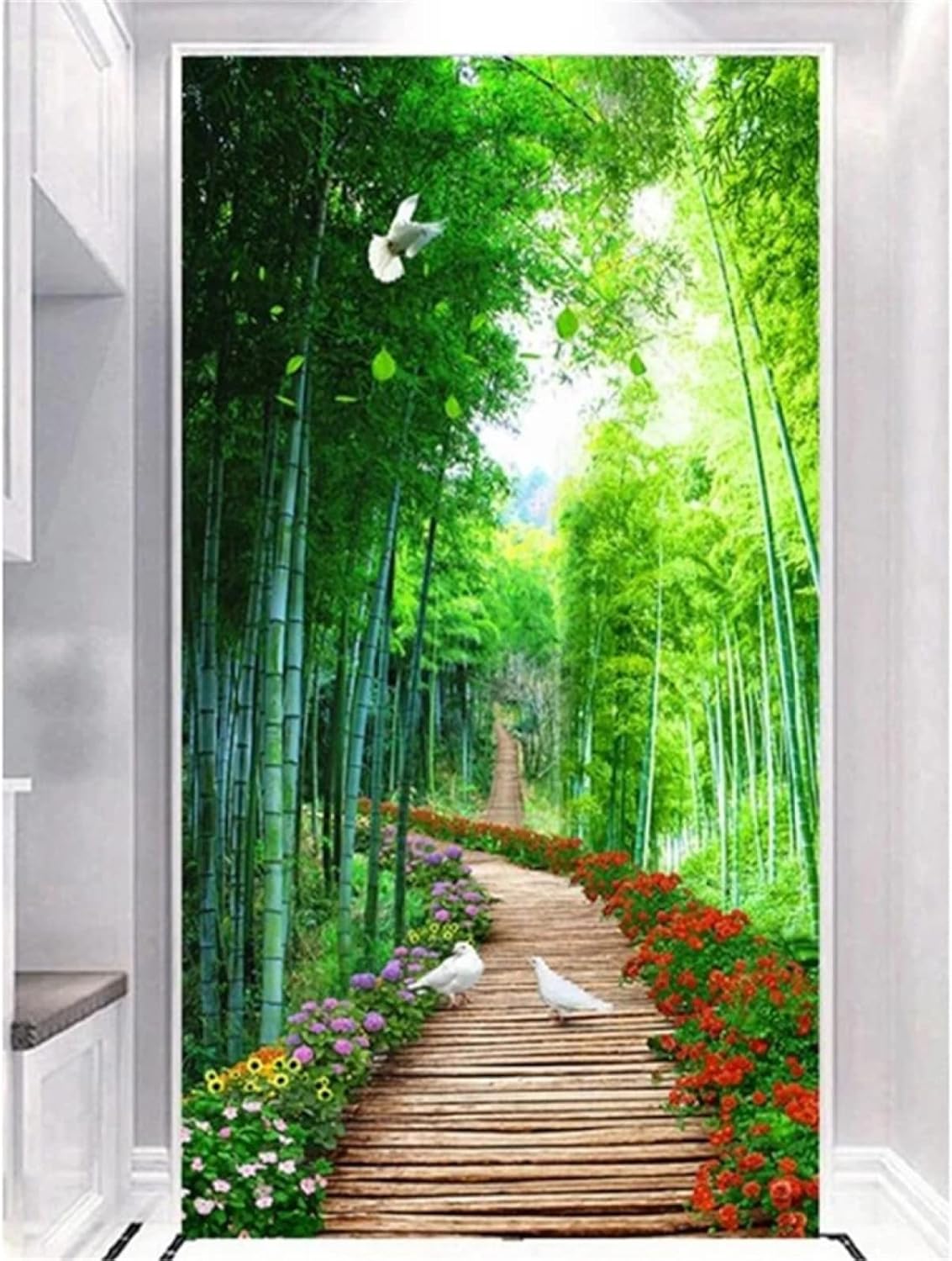 5D Diamond Painting Kits for Adults, Bamboo Road 40x110cm/16x44inch Diamond Painting
