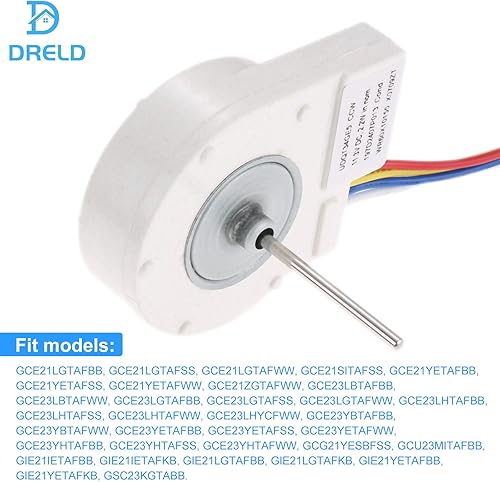 Miniatura 4 de Motor de ventilador de condensador de refrigerador WR60X10209, sustituye a WR60X10155 WR60X10042 WR60X10053 WR60X10065, repuesto para GE, Hotpoint,