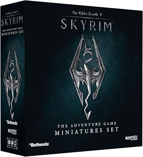 Modiphius The Elder Scrolls V: Skyrim The Adventure Game Miniatures - Estrategia de rastreo de mazmorras con miniaturas de mesa para niños y