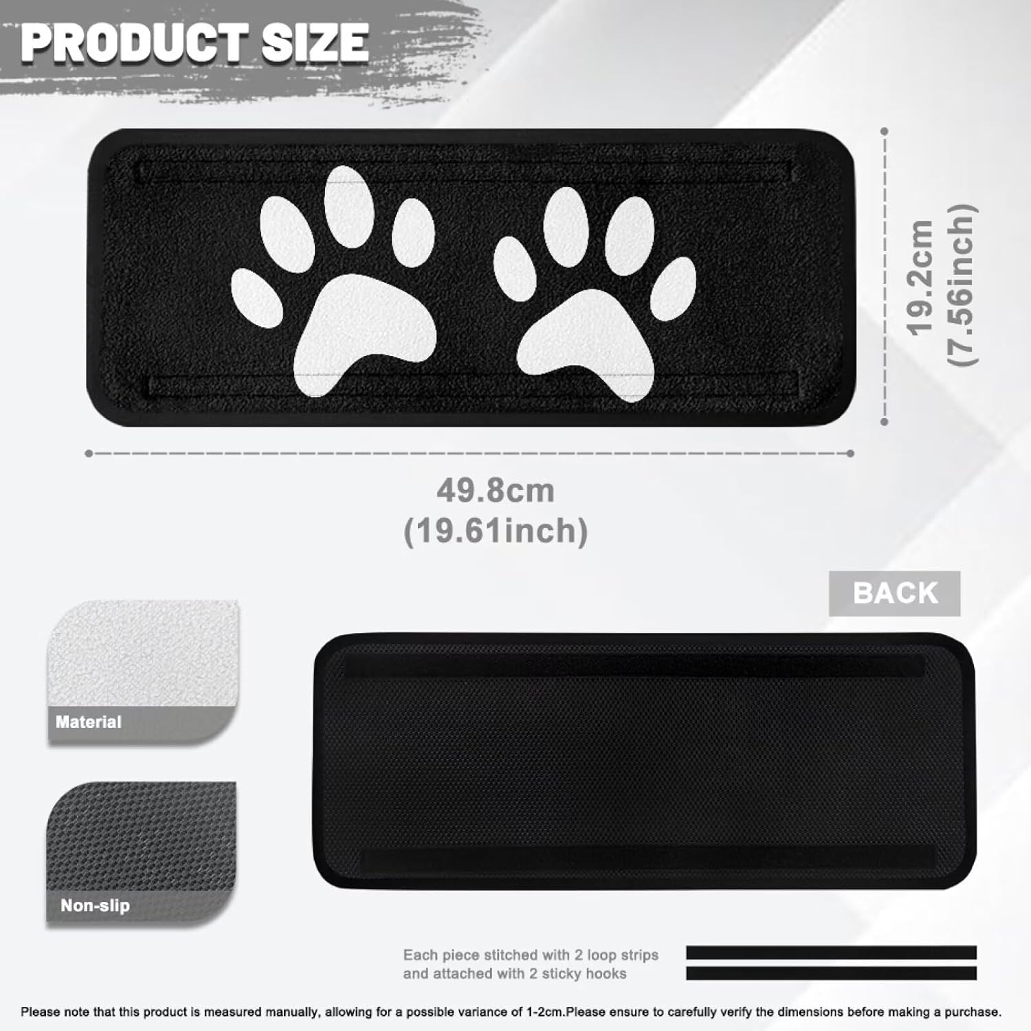 Pensura Dog Paws RV Step Covers Waterproof Essential 4-Pack Rv Step Rug Stair Treads Durable RV Stair Outdoor Stair Pads Stair Mats with Hook and Loop for Trailer Outside Steps