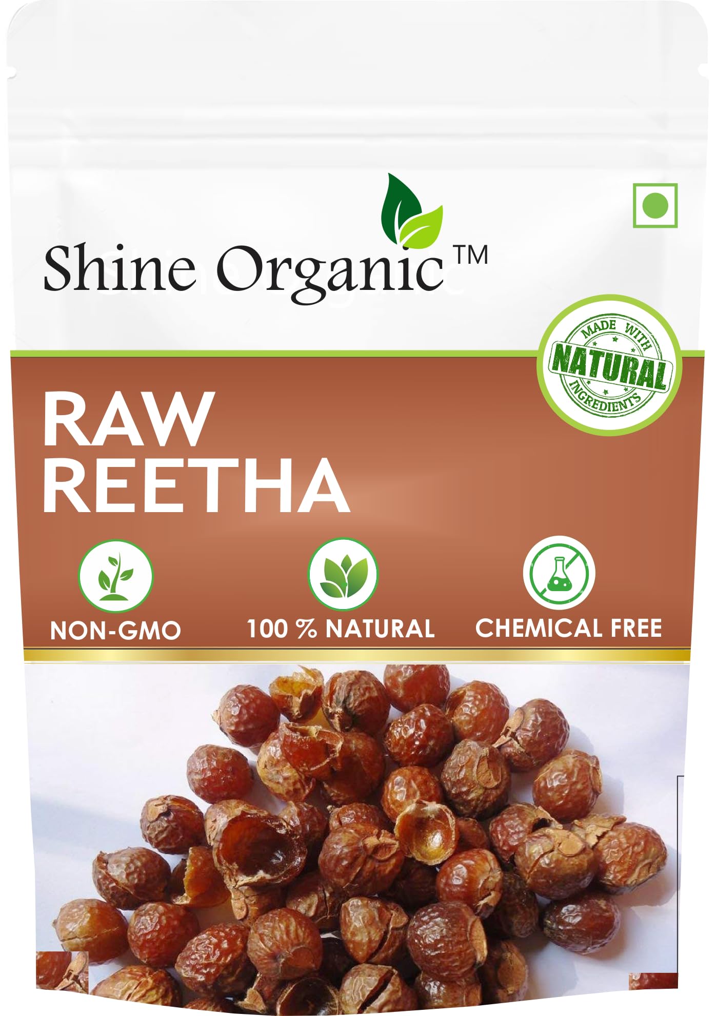 Shine Organic Amla Reetha Shikakai, Bhringraj and Hibiscus Powder for Hair Growth (Pack of 5, 50g each, Total 250g Pack) 4