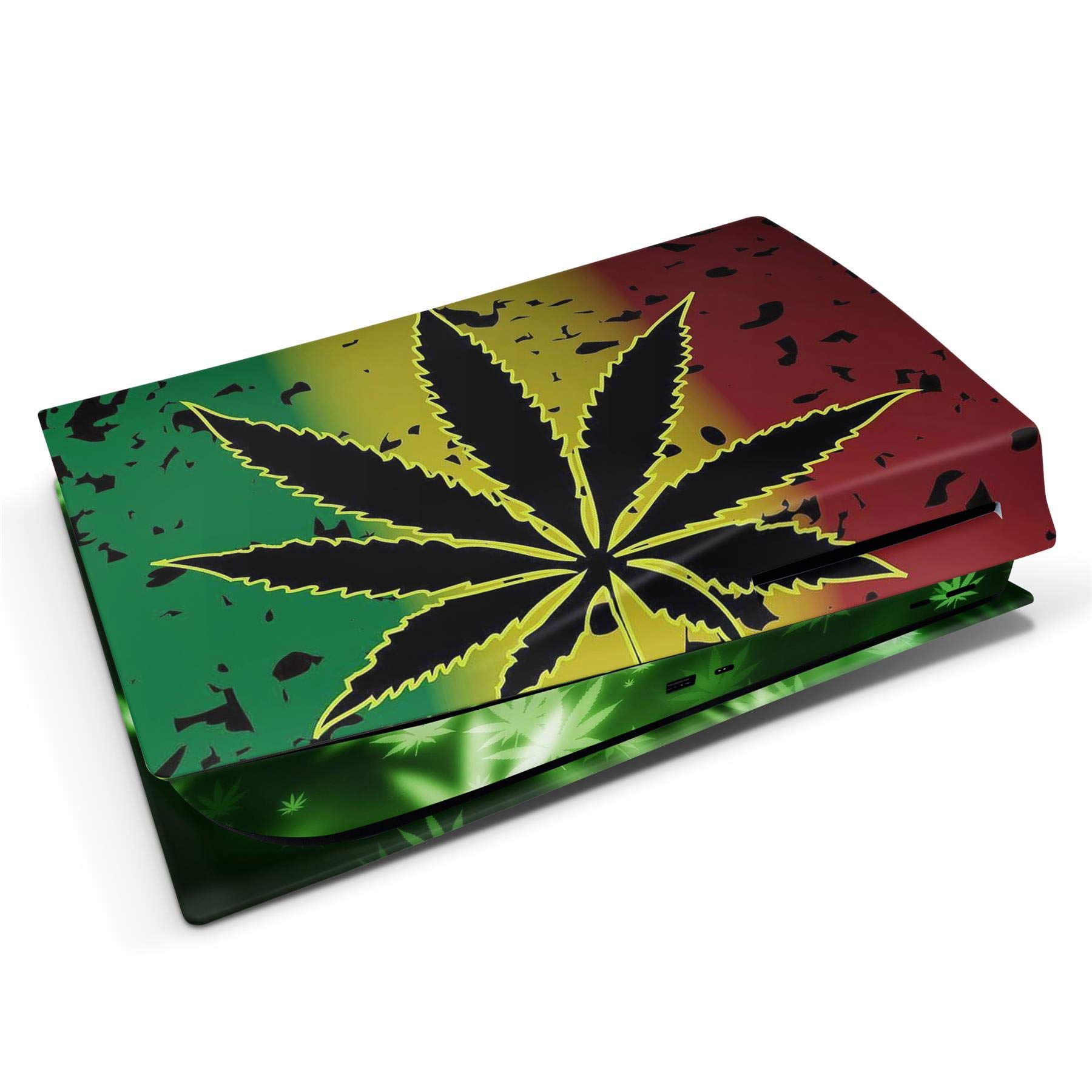 GNG PS5 Disk Console WEED Skin Decal Vinal Sticker + 2 Controller Skins Set