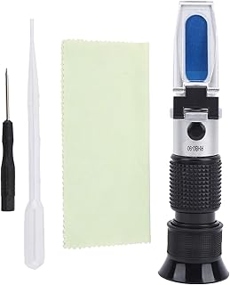 Refractometer 0-90% Brix RHB 90ATC Handheld Brewing Auto Refractometer for Measuring Fruit Sauce Maple Syrup and Other Sugary Drink