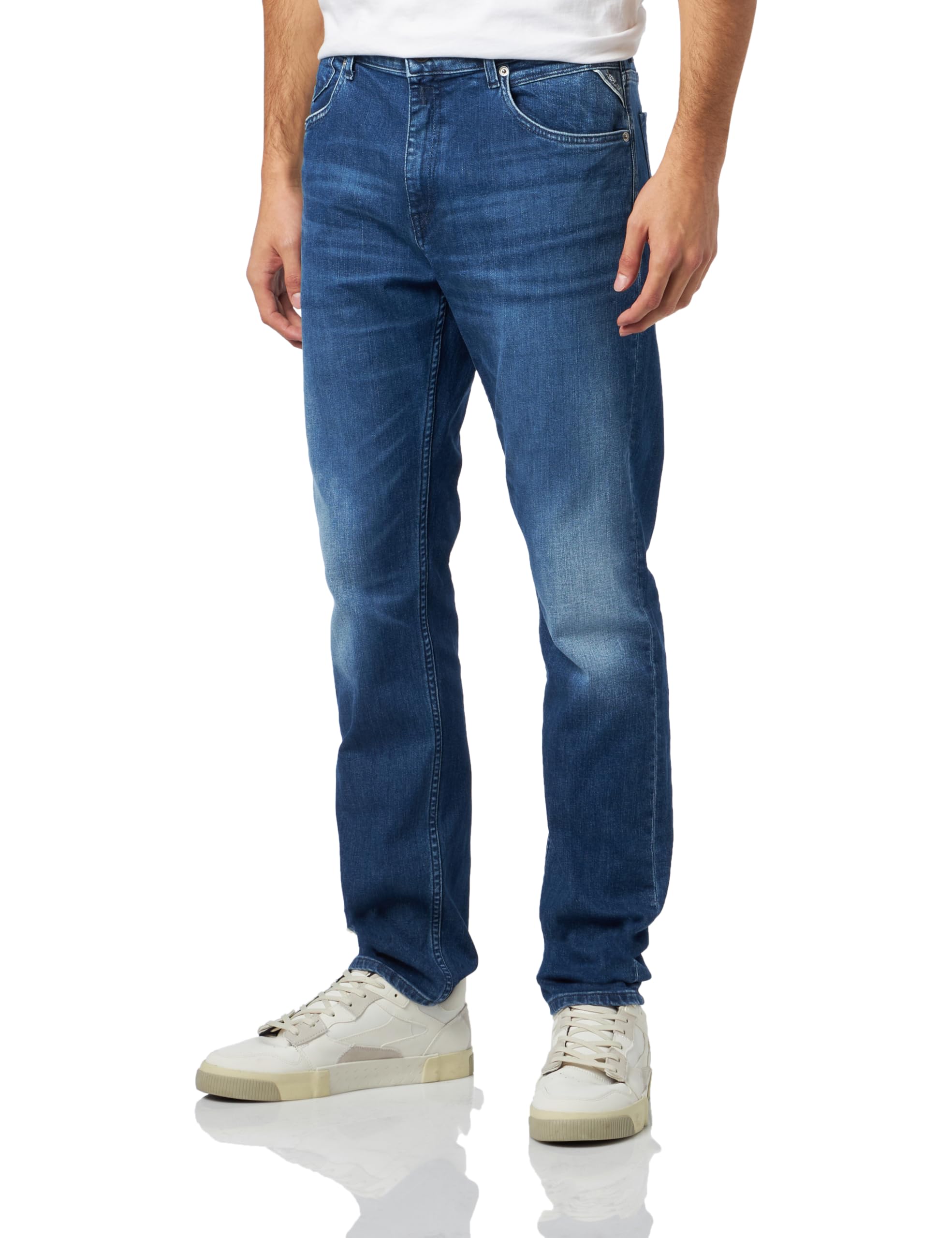 REPLAY Women's WA416 Marty 573 Clouds Jeans, Medium Blue 009, 25W / 32L