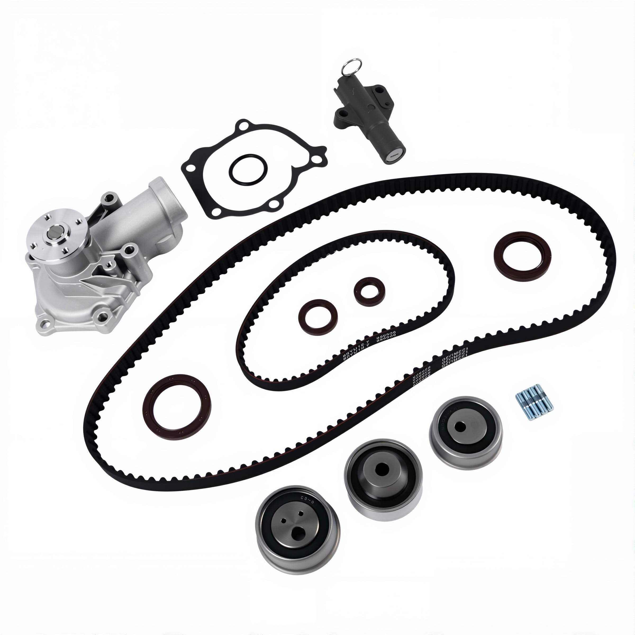 Timing Belt Kit Water Pump2.4L Fit for Eclipse 2006-2007 for Galant Lancer Outlander 2005-2006 2378CC Car Engine Time Parts with Idler Bearing Tensioner Bearing ​​TB332-168K1​ ​​CPW6622​-image-10