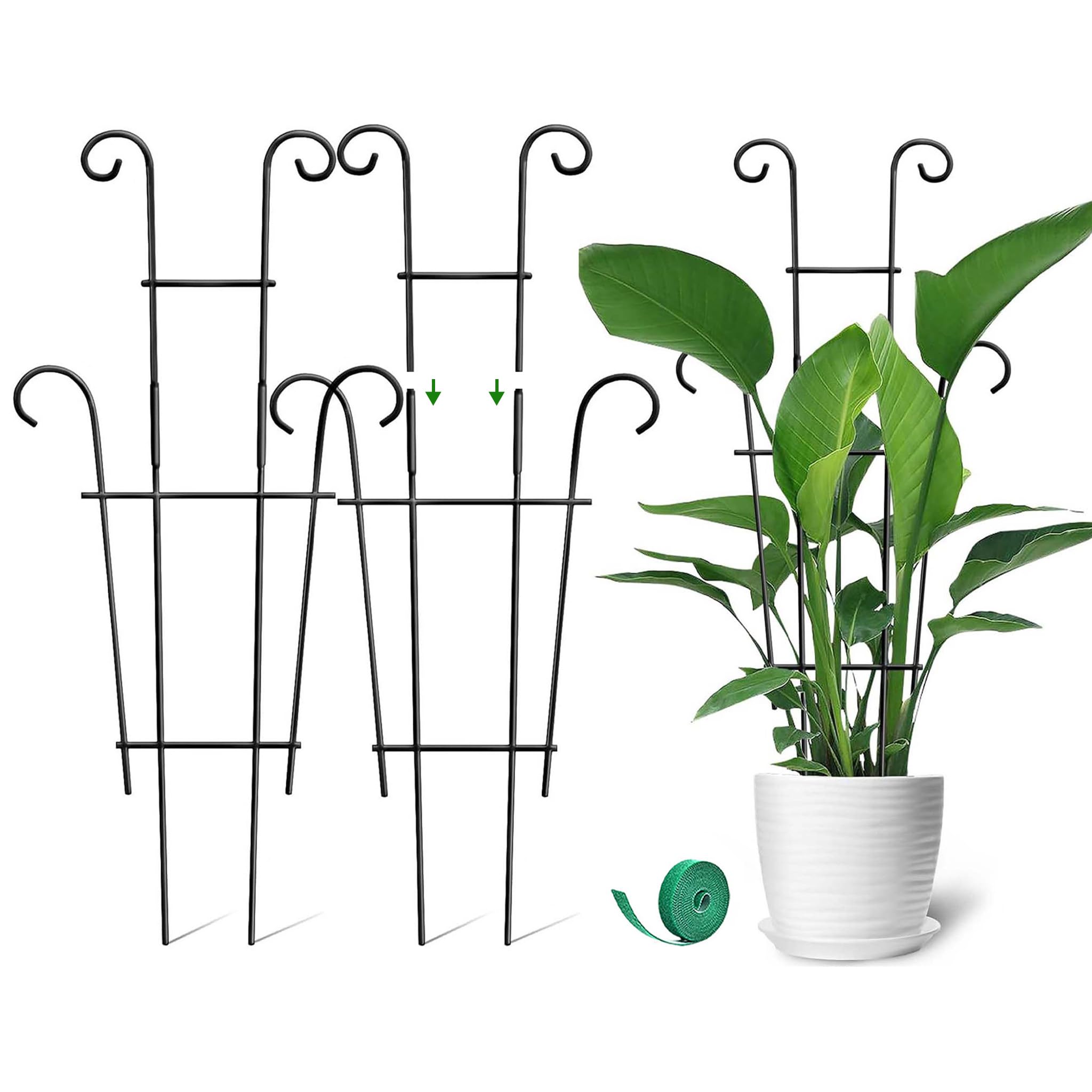 Photo 1 of Coomin Plant Trellis Set, 23 inch, Black