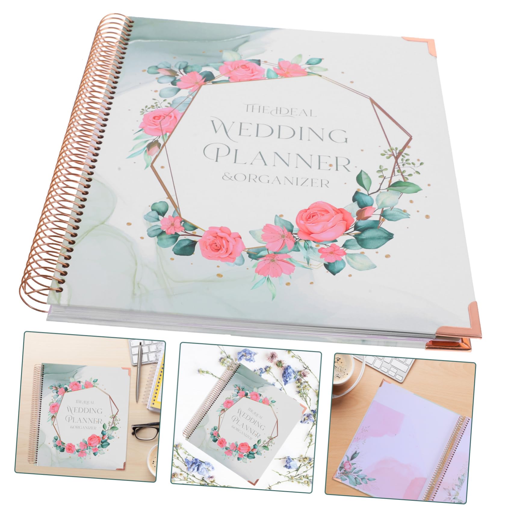Hochzeitsplanerbuch für Braut Planungsbuch aus Papier mit Detailliertem Zeitplan und Verlobungsplanung für Hochzeitsplanung