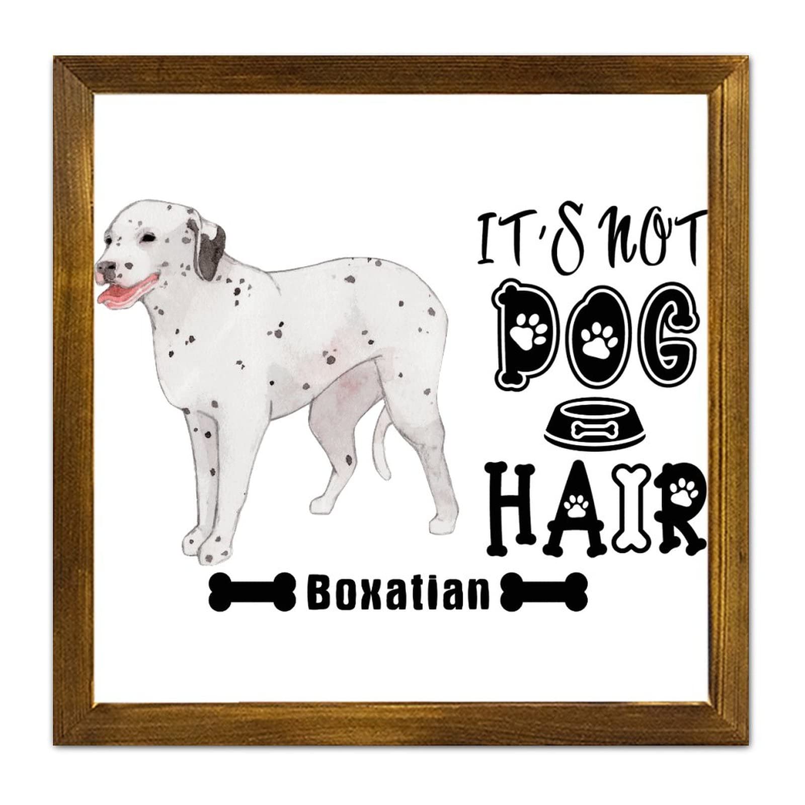 Cadeau pendaison de cremaillere plaque bois motif caniche humour