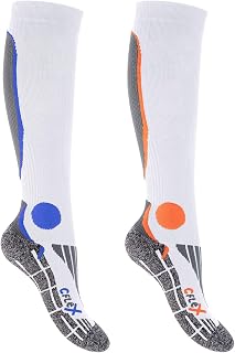CFLEX Women Men 2 Pairs Running Compression Knee High Socks