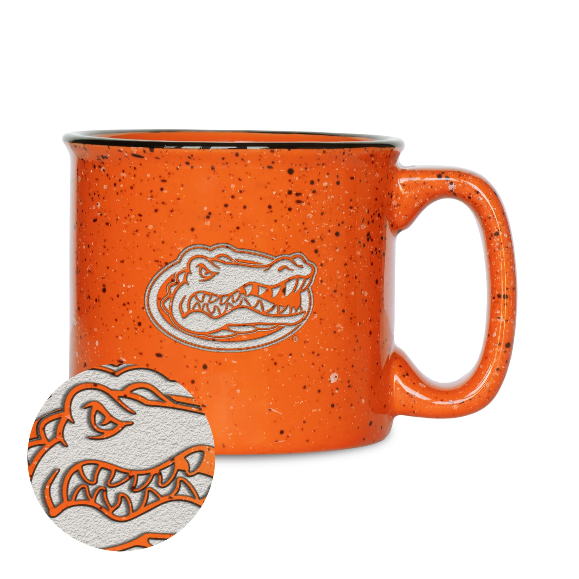 Rico Industries Florida Gators Ncaa Orange Speckle 12Oz Laser Engraved Campfire Mug