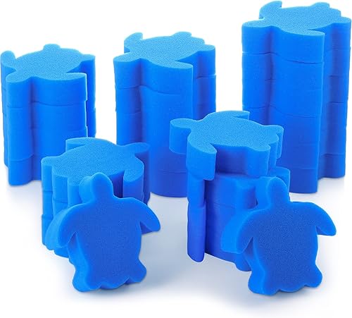 Esponja absorbente de aceite de 16 piezas para bañera de hidromasaje, piscina y spa (azul)