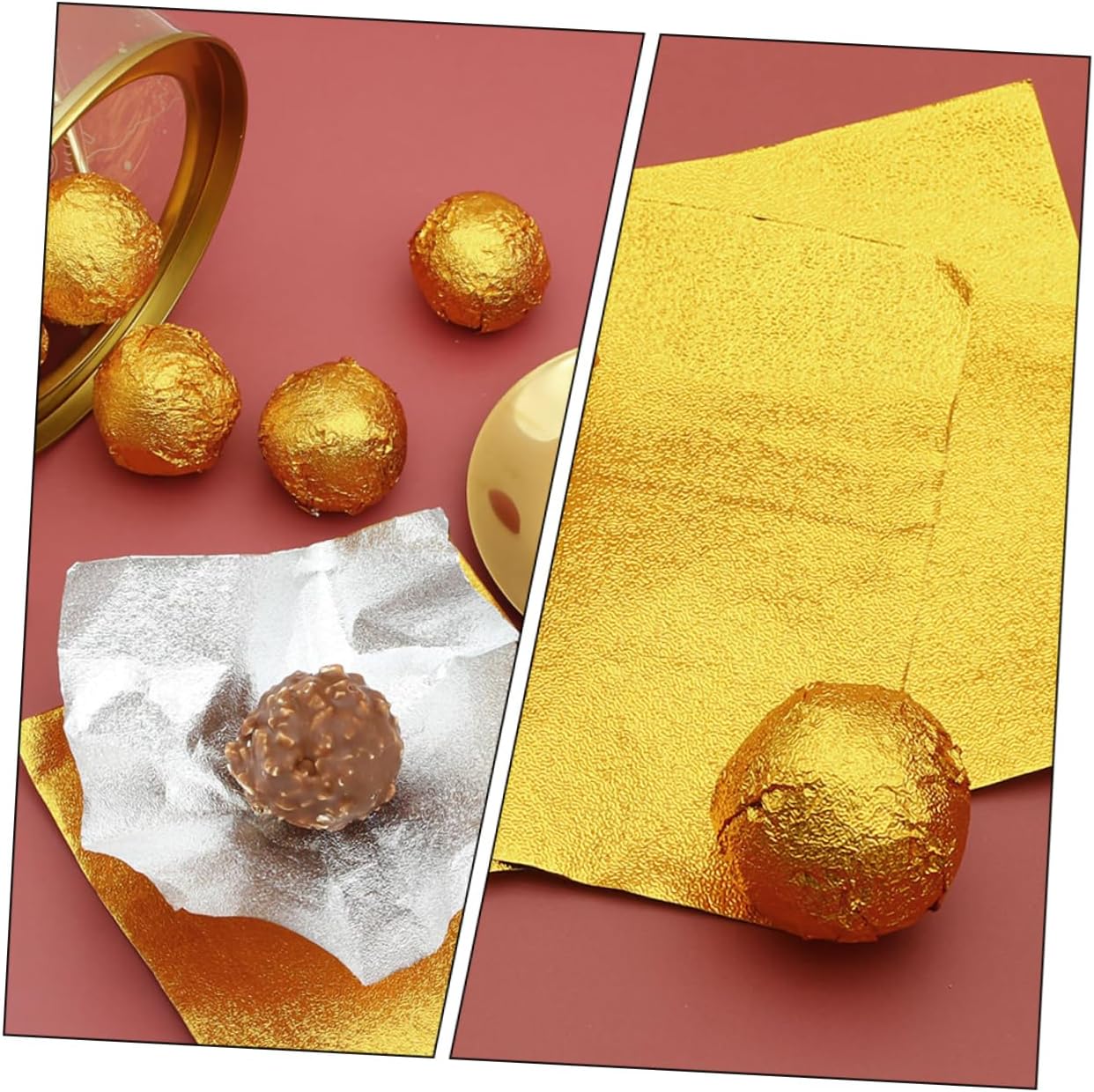Alipis Candy Wrappers in Aluminum Foil 1000pcs Reusable Wrapping Paper for Christmas Party Wedding Birthday Banquet