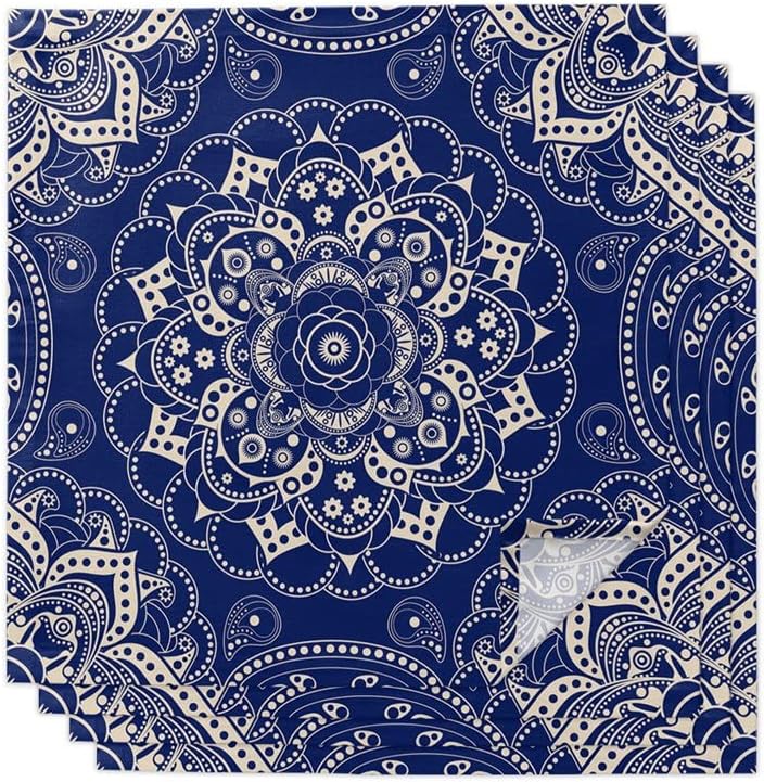 Petals Round Leaves Table Napkin Cloth Set Wedding Party Napkin Handkerchief Restaurant Supplies Christmas Napkins(6pcs)