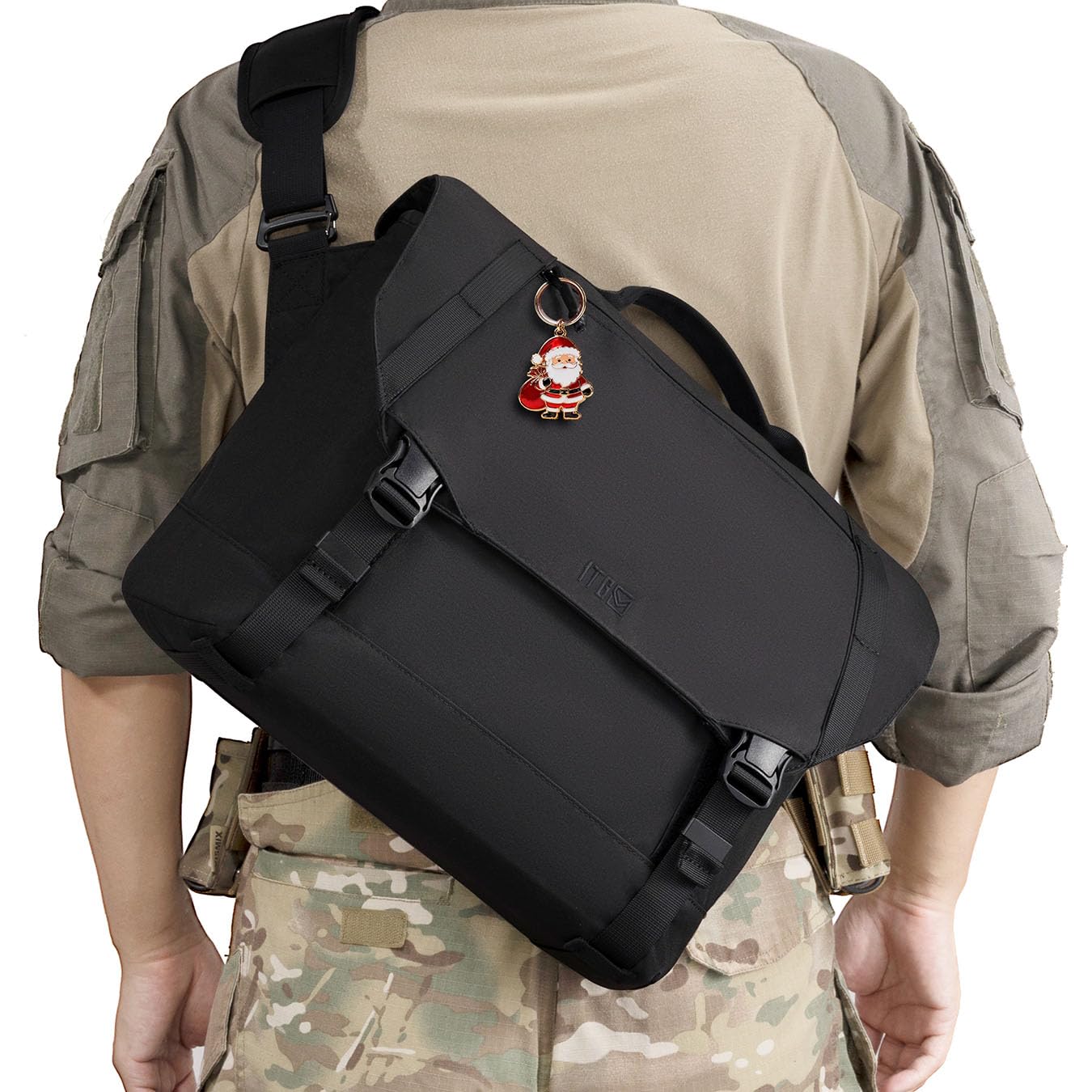 1TG Messenger Bag for Men Laptop Bag 15 6 Inch Tactical Waterproof Nylon Crossbody Shoulder Briefcase Satchel Office