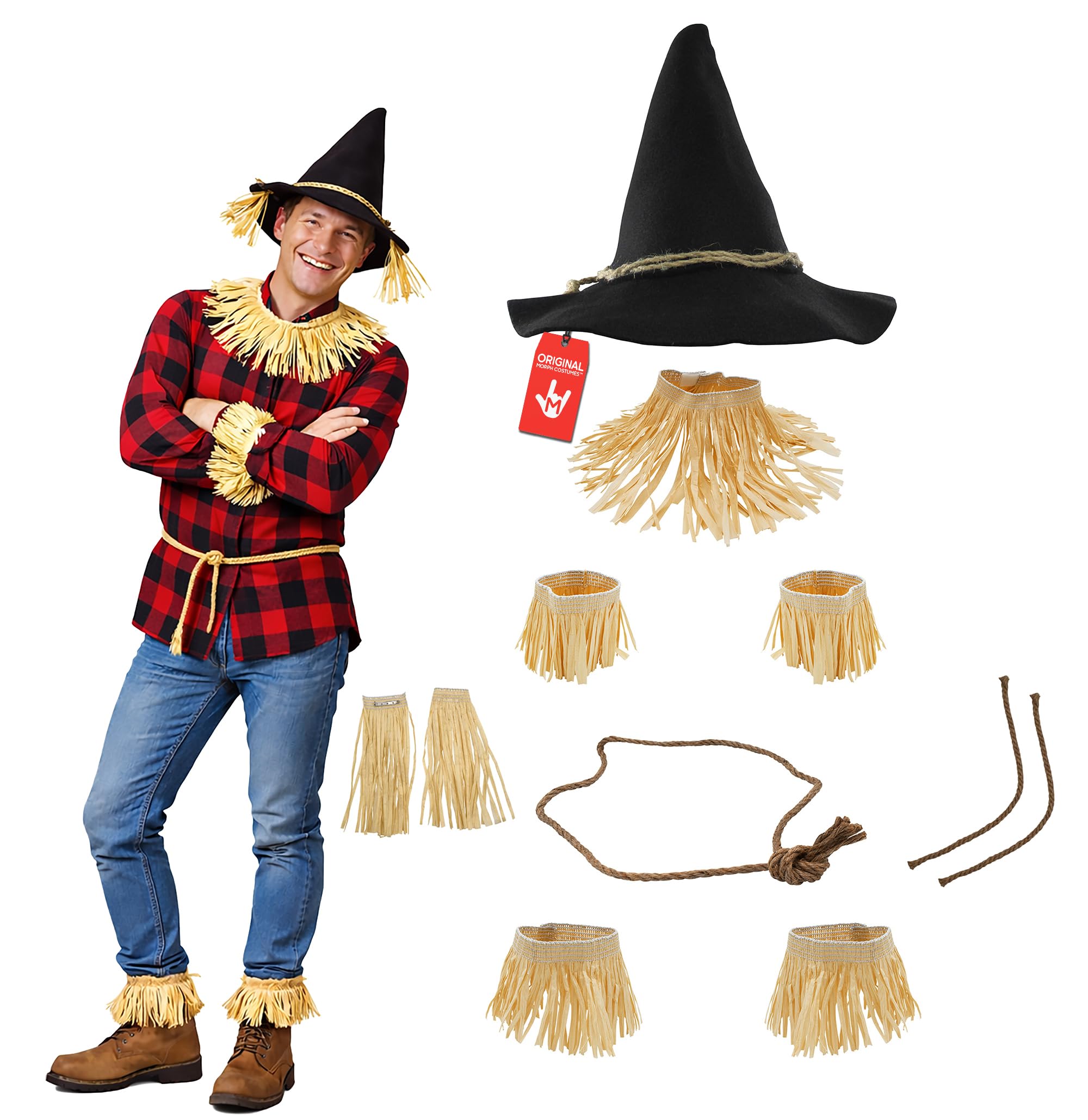 Wizard Felt Hat Witch Sorcerer Hats Adult Costume Scarecrow Accessory for Halloween