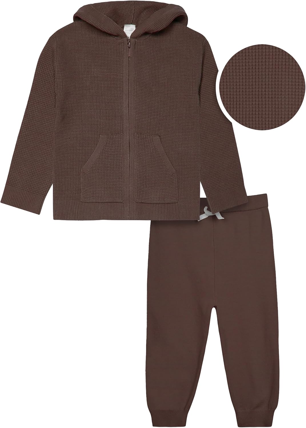 Modern Moments by Gerber Baby and Toddler Hooded Sweater Knit Jacket & Jogger - Image 4