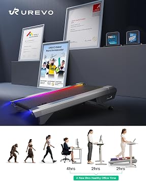 UREVO CyberPad Smart Walking Pad Treadmill with 14% Automatic Incline