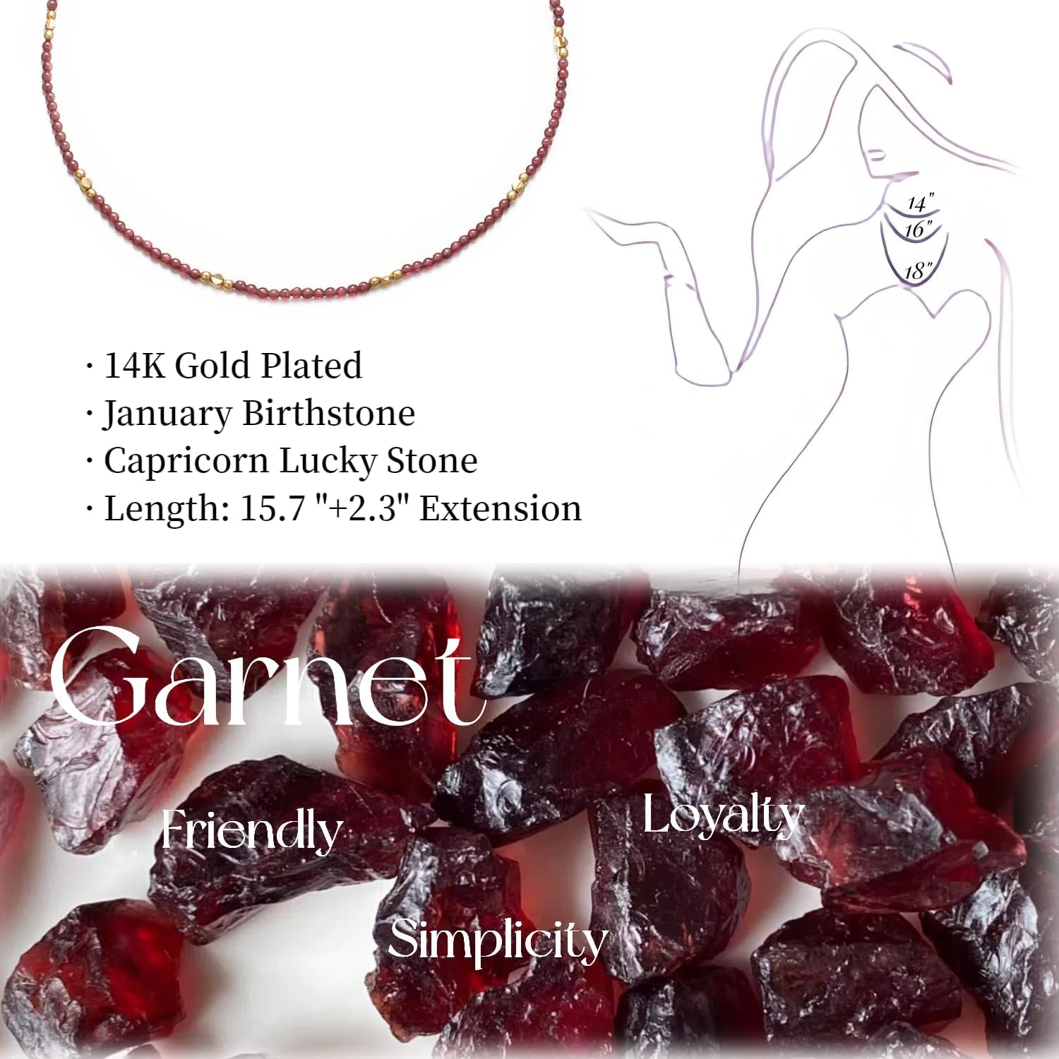 Aleasha Gemstone Beaded Choker Spinel Lapis Lazuli Amethyst Turquoise 14" Necklace for Women Gold Stainless Steel Handmade Strand Boho Jewelry - Image 6