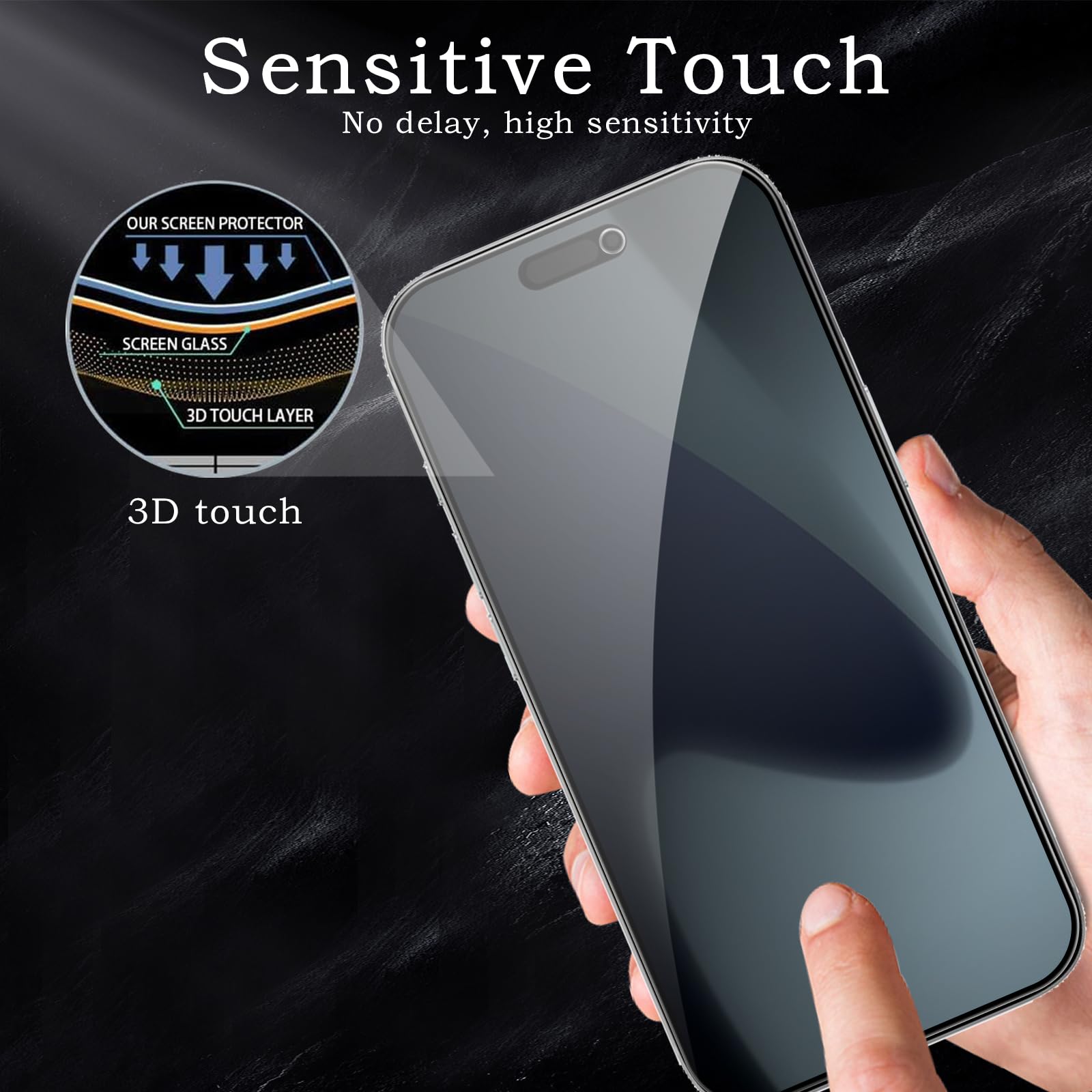 Pellicola Privacy Vetro Temperato Per IPhone 17 Pollici - 2 Pezzi, Durezza 9H, Antispia, Compatibile Con Cover