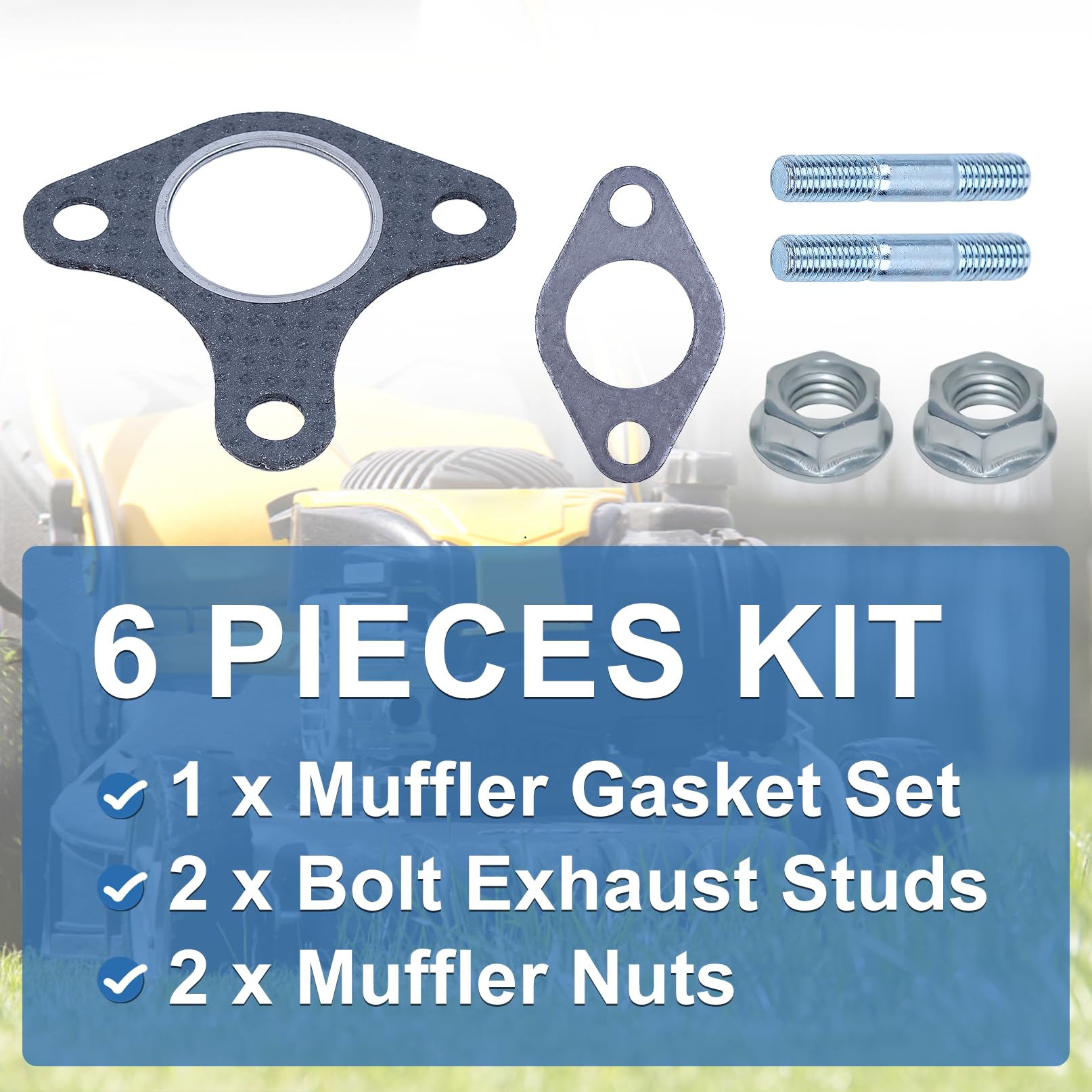AUMEL 90047-ZE2-000 Muffler Exhaust Gasket Stud Bolt Kit Fit