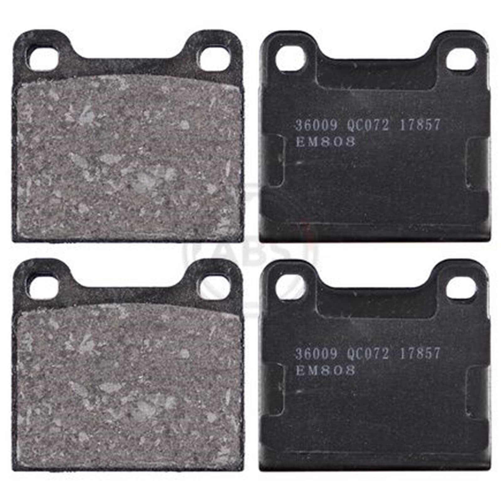 ABS Bremsscheiben + Beläge hinten | 15736 + 36009 für W123 /8 W114 W115 W116 R107